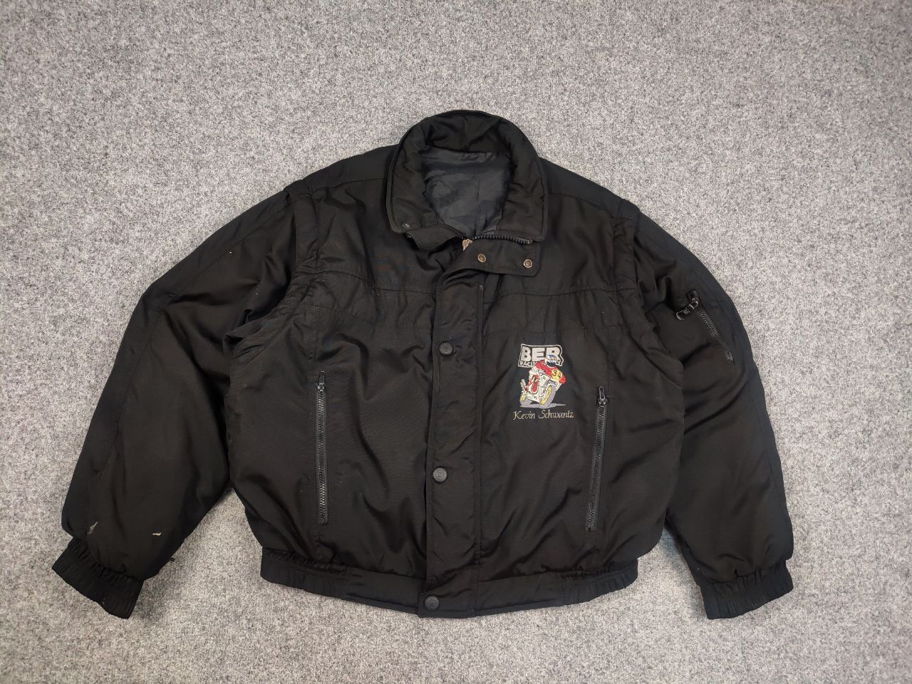 Vintage Vintage 90's Kevin Schwantz Ber Racing Italy Zip Vest Jacket Size US L / EU 52-54 / 3 - 11 Thumbnail