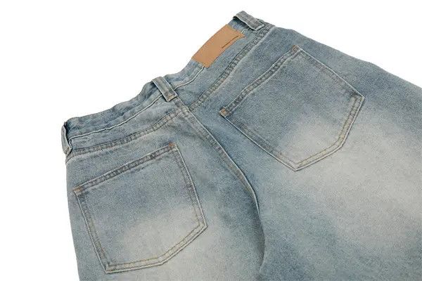 Jean Kino Punk washed gradient men's loose wide-leg jeans y2k Size US 32 / EU 48 - 5 Thumbnail