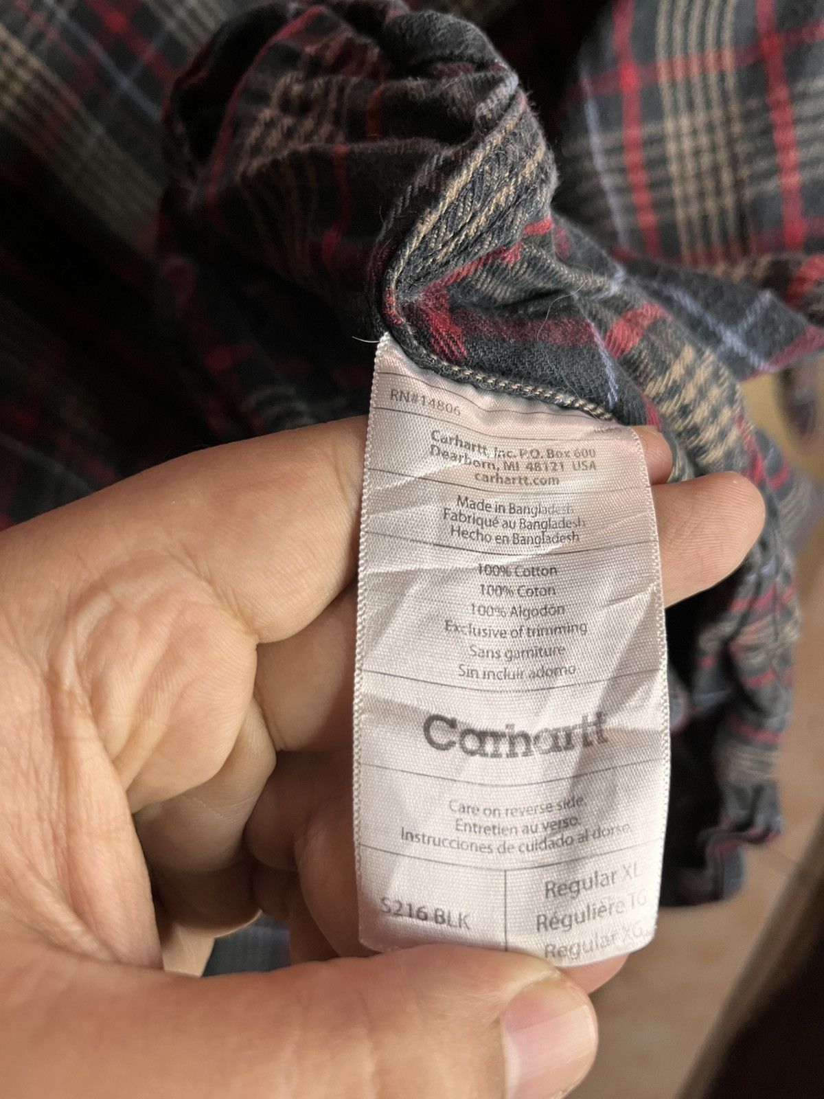 Carhartt Carhartt Heavyweight Plaid Flannel Work Shirt Size US XL / EU 56 / 4 - 4 Thumbnail