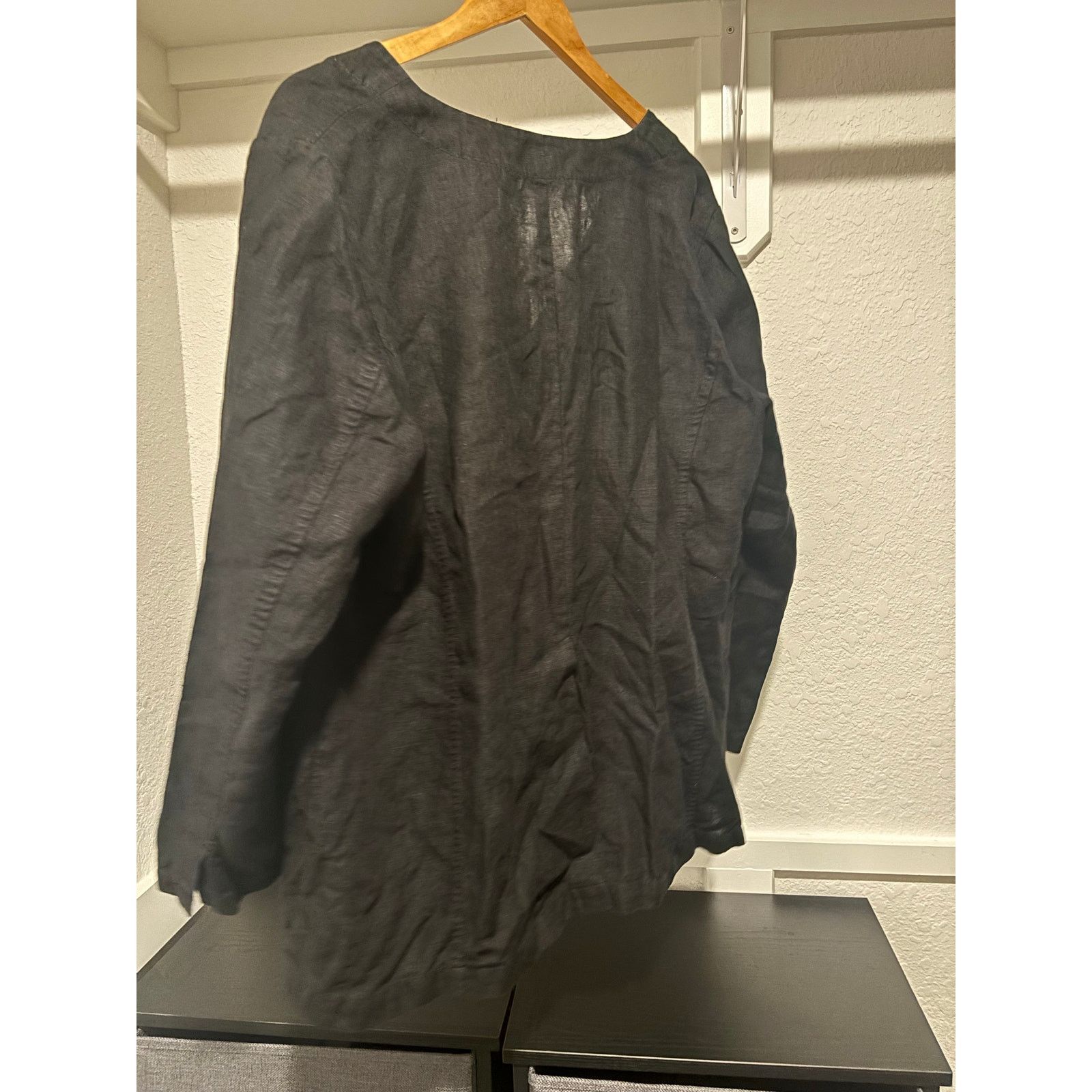 Eileen Fisher NWOT Eileen Fisher Irish linen black button down sz 1X Size XXL / US 16-18 / IT 52-54 - 2 Thumbnail