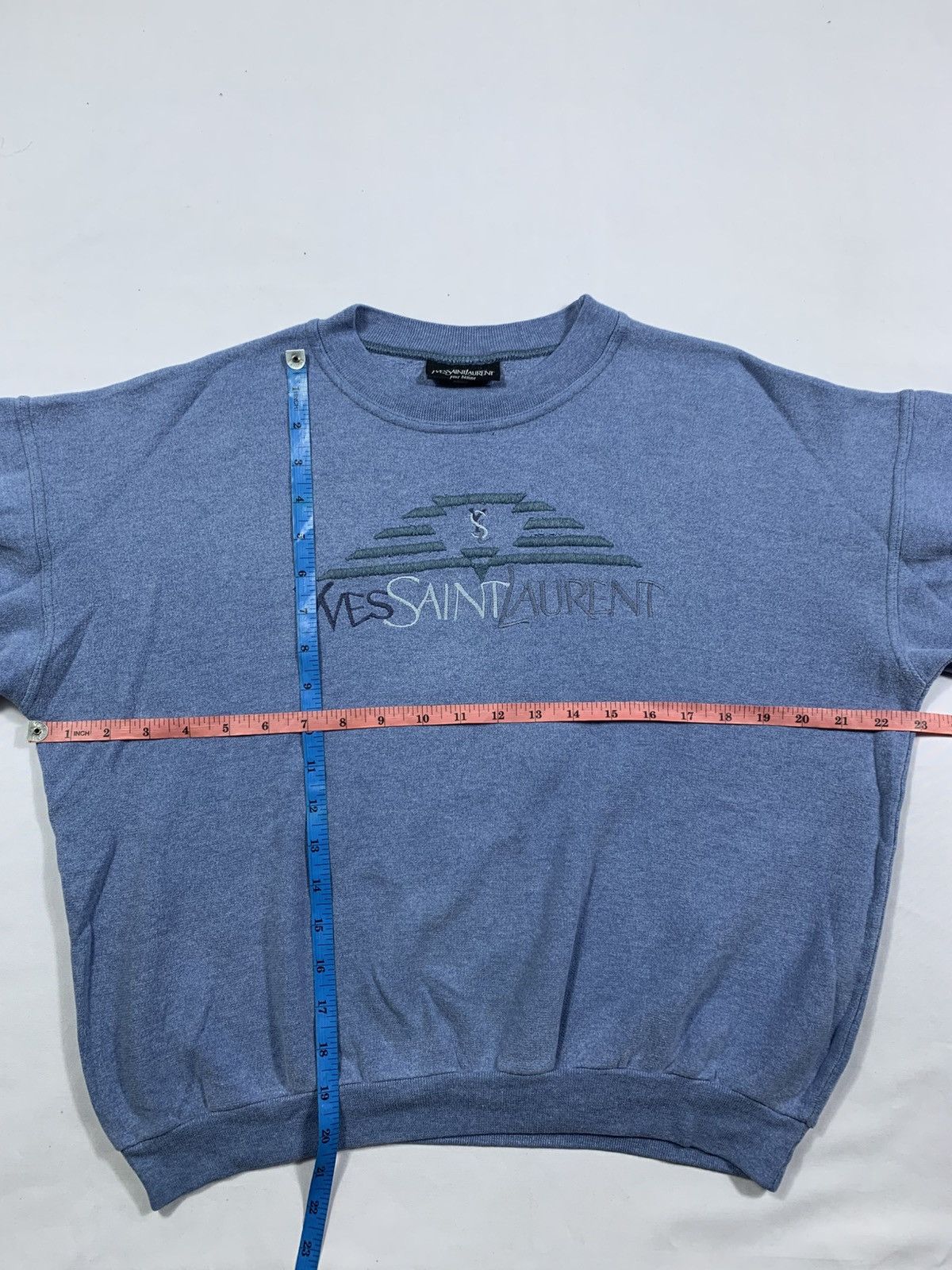 Vintage × Yves Saint Laurent Vintage YSL Logo Croppet YvesSaintLaurent Sweatshirt Size US M / EU 48-50 / 2 - 8 Thumbnail