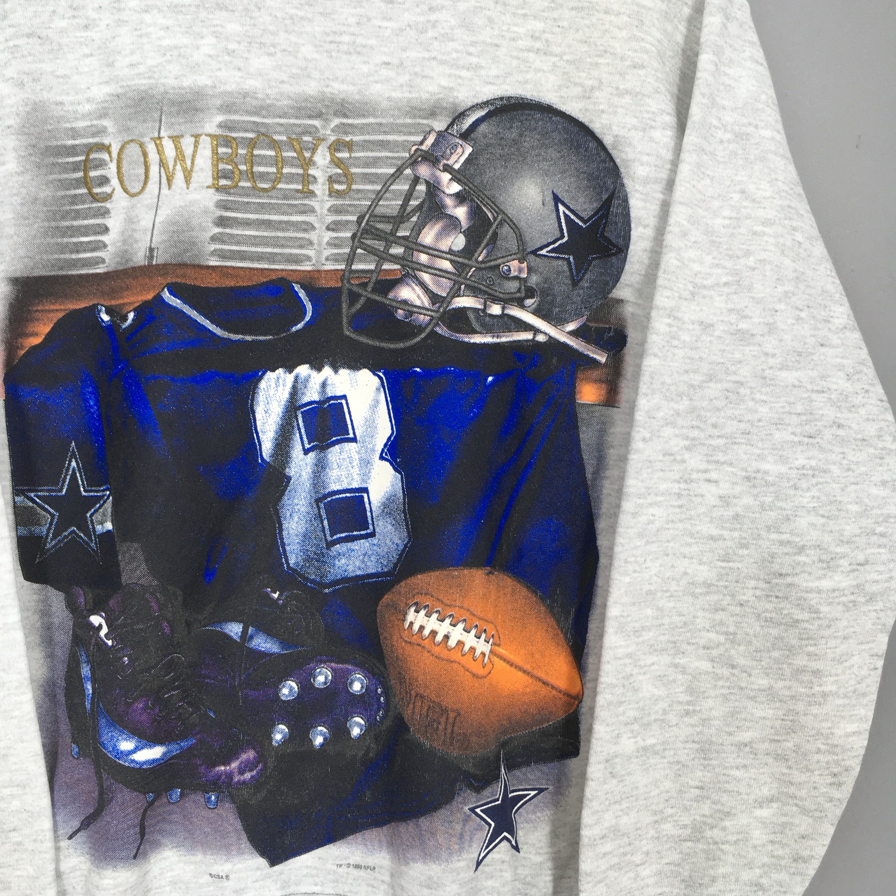NFL × Vintage RARE Vintage 90s Dallas Cowboys Nfl Sweatshirt Large Size US L / EU 52-54 / 3 - 2 Thumbnail