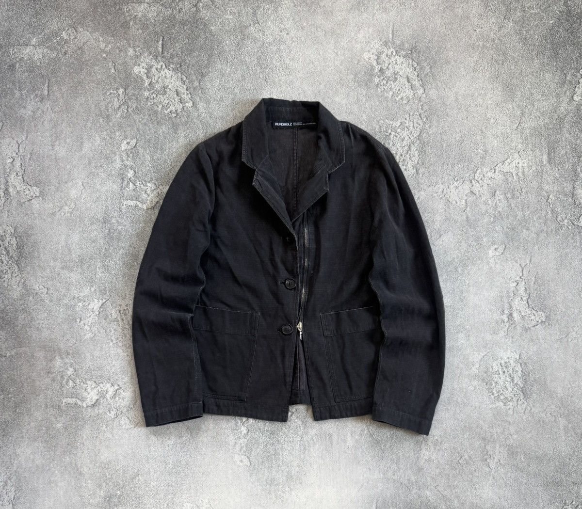 Rundholz Rundholz M/size avantgarde zip denim blazer jacket casual Size M / US 6-8 / IT 42-44 - 1 Thumbnail