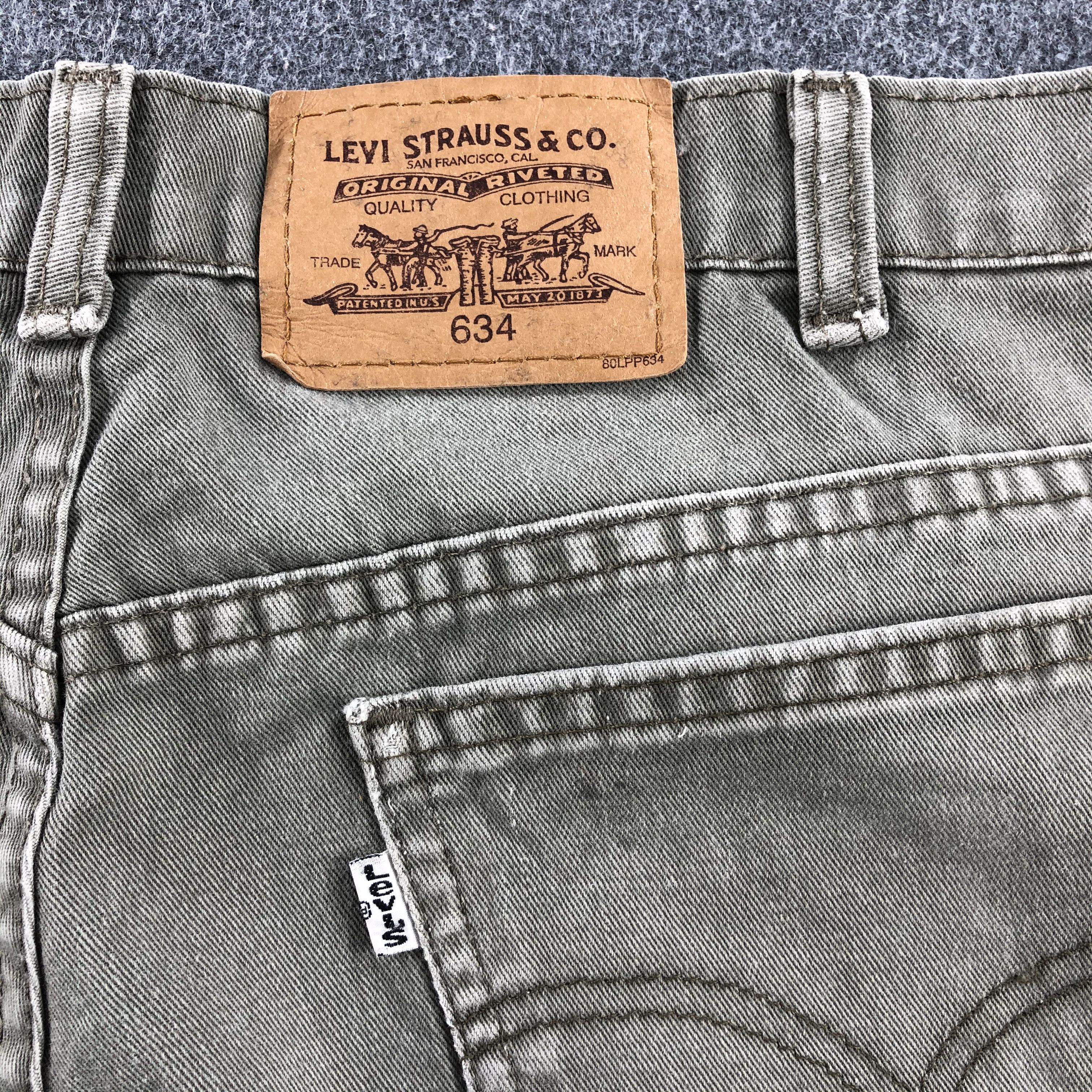 Levi's Vintage 90s Green Levis 634 Jeans-J1247 Size US 35 - 5 Thumbnail