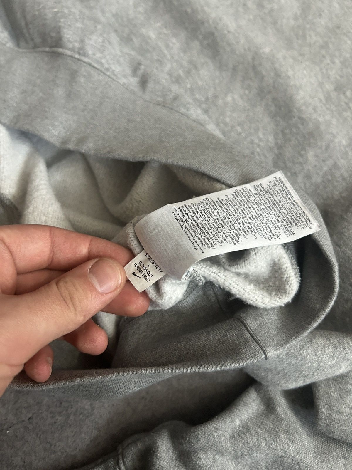Nike Nike Central swoosh grey hoodies Travis Scott y2k Size US L / EU 52-54 / 3 - 4 Thumbnail