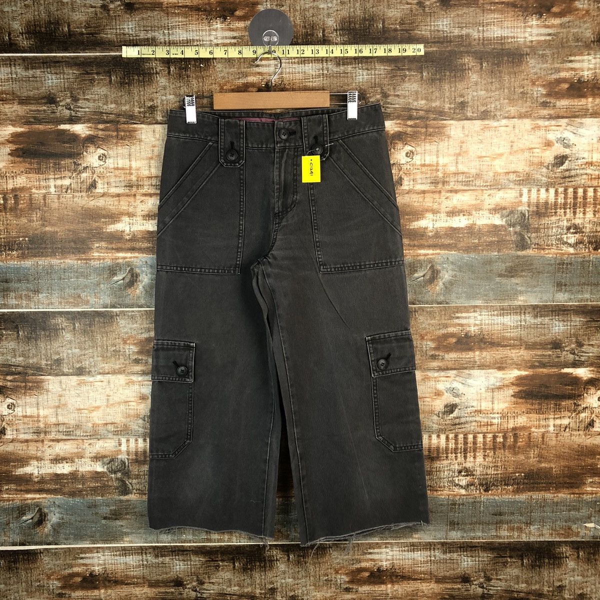 Japanese Brand DL Tasse Tasse Black Cropped Pants #C1241 Size US 27 - 1 Thumbnail