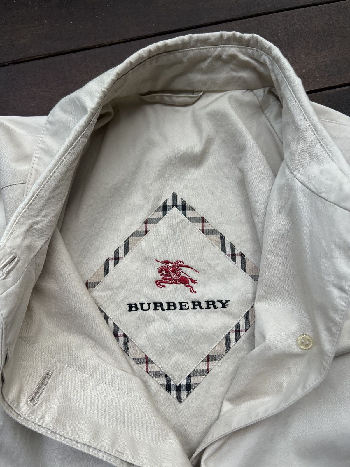 Burberry 00’s BURBERRY NOVA CHECK TRENCH COAT VINTAGE OLD MONEY Size US M / EU 48-50 / 2 - 2 Thumbnail