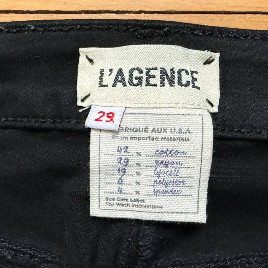 L'AGENCE L'AGENCE Marguerite High Rise Skinny Jeans Noir Black - 29 Size 29" - 2 Thumbnail