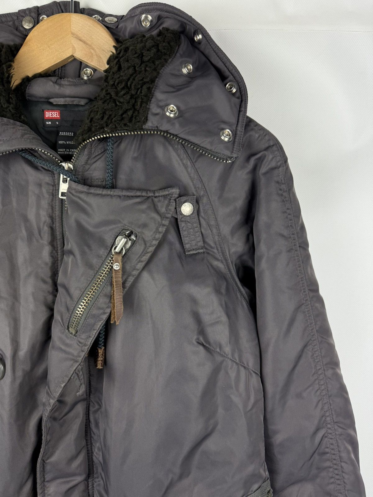 Diesel × Vintage Diesel Vintage Ladies Y2K Nylon Hooded Parka Jacket Size S Size S / US 4 / IT 40 - 23 Thumbnail