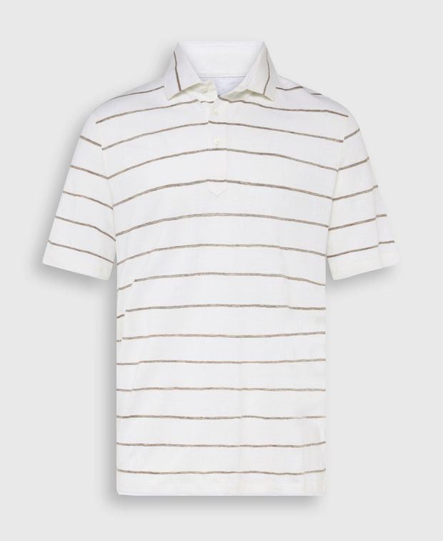 Brunello Cucinelli Linen-blend polo shirt Size US XXL / EU 58 / 5 - 1 Preview