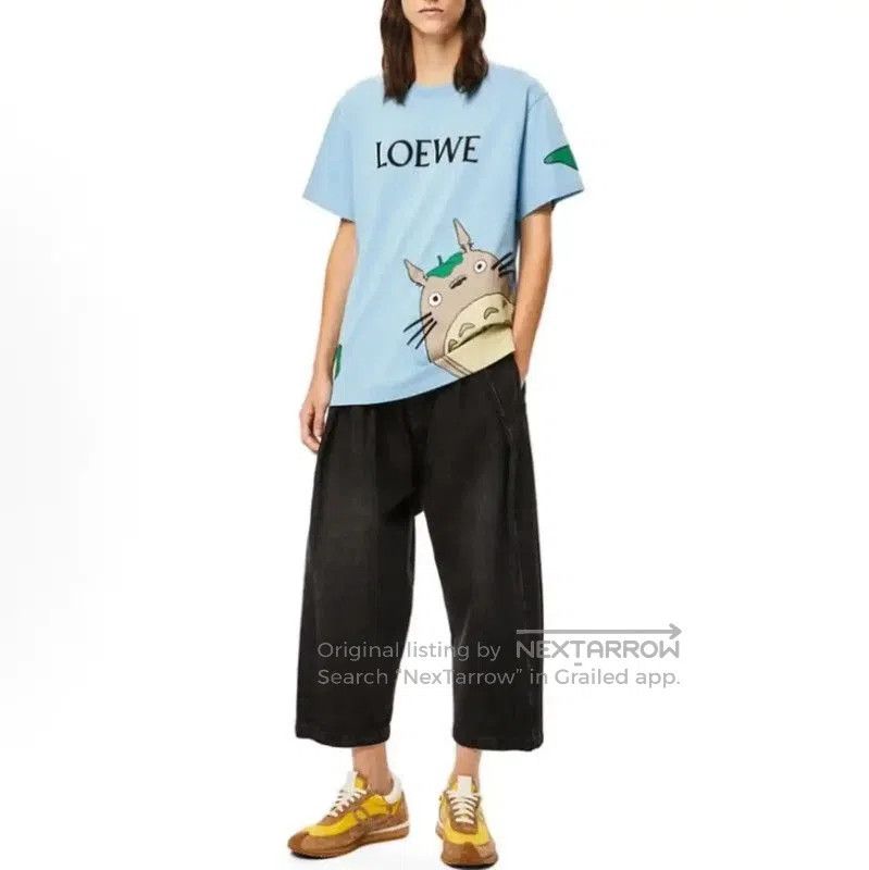 Loewe Loewe Cute Blue Cotton T-shirt . Size S / US 4 / IT 40 - 3 Thumbnail