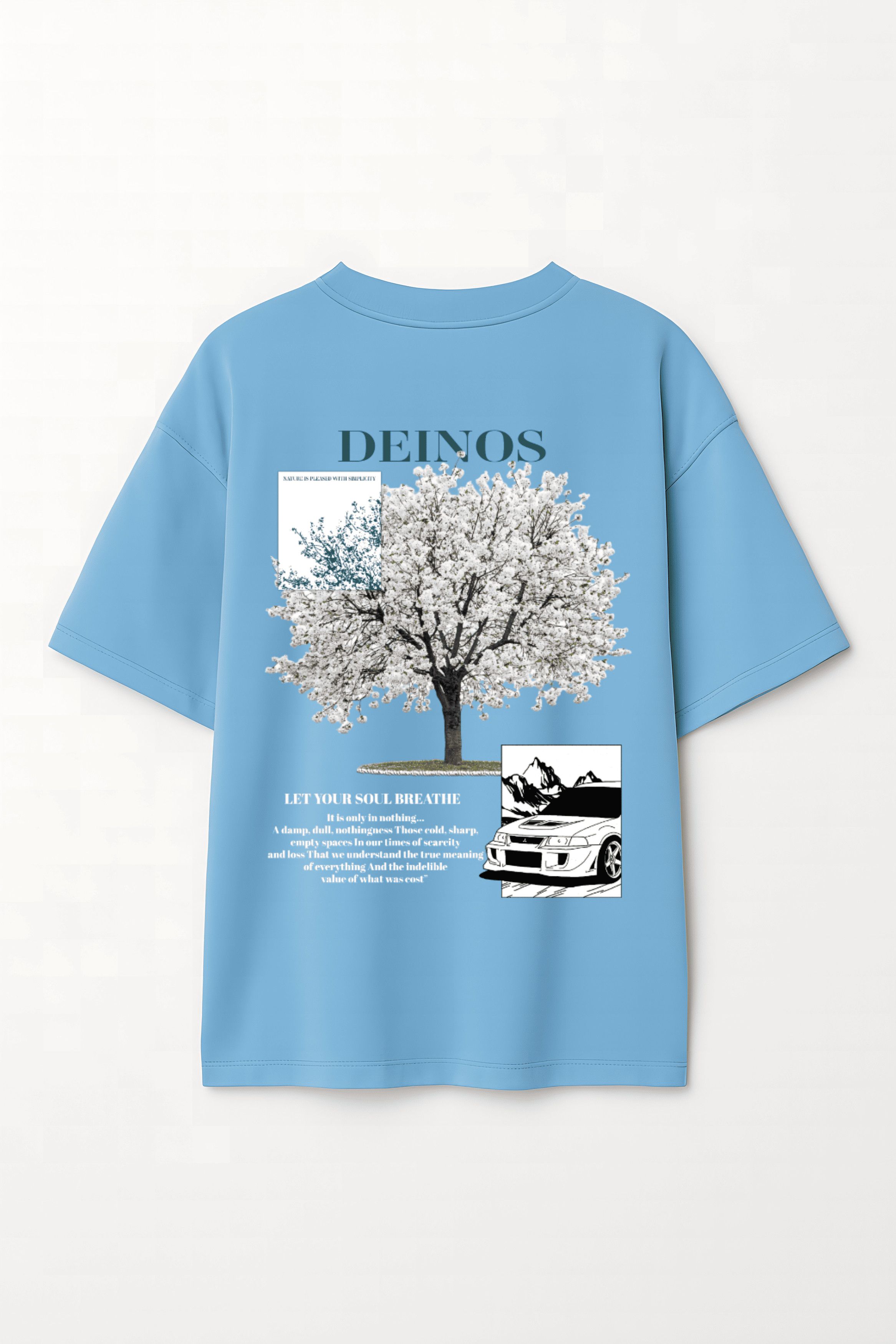 Other DEINOS Oversized Tee – Sakura Drift Graphic, Streetwear Fit Size US M / EU 48-50 / 2 - 3 Thumbnail