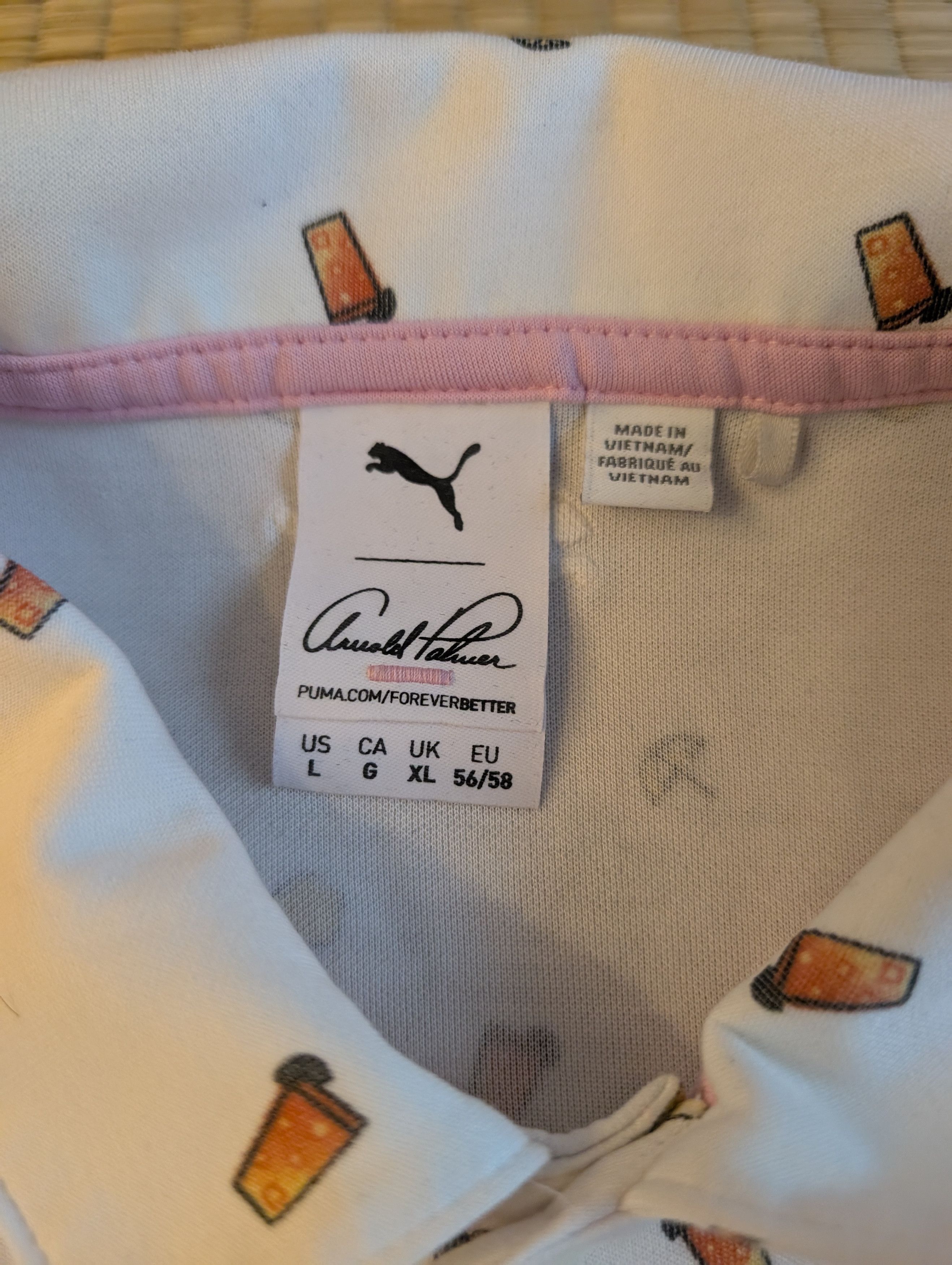 Puma Puma x Arnold Palmer Lemon Iced Tea Pattern Golf Polo Size US L / EU 52-54 / 3 - 3 Thumbnail