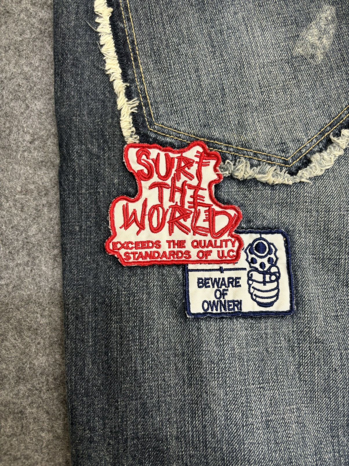 Japanese Brand × Seditionaries 💥Flare💥Insane Urban Craft Unfinishd Edge Distrssd Denim F475 Size US 34 / EU 50 - 22 Thumbnail