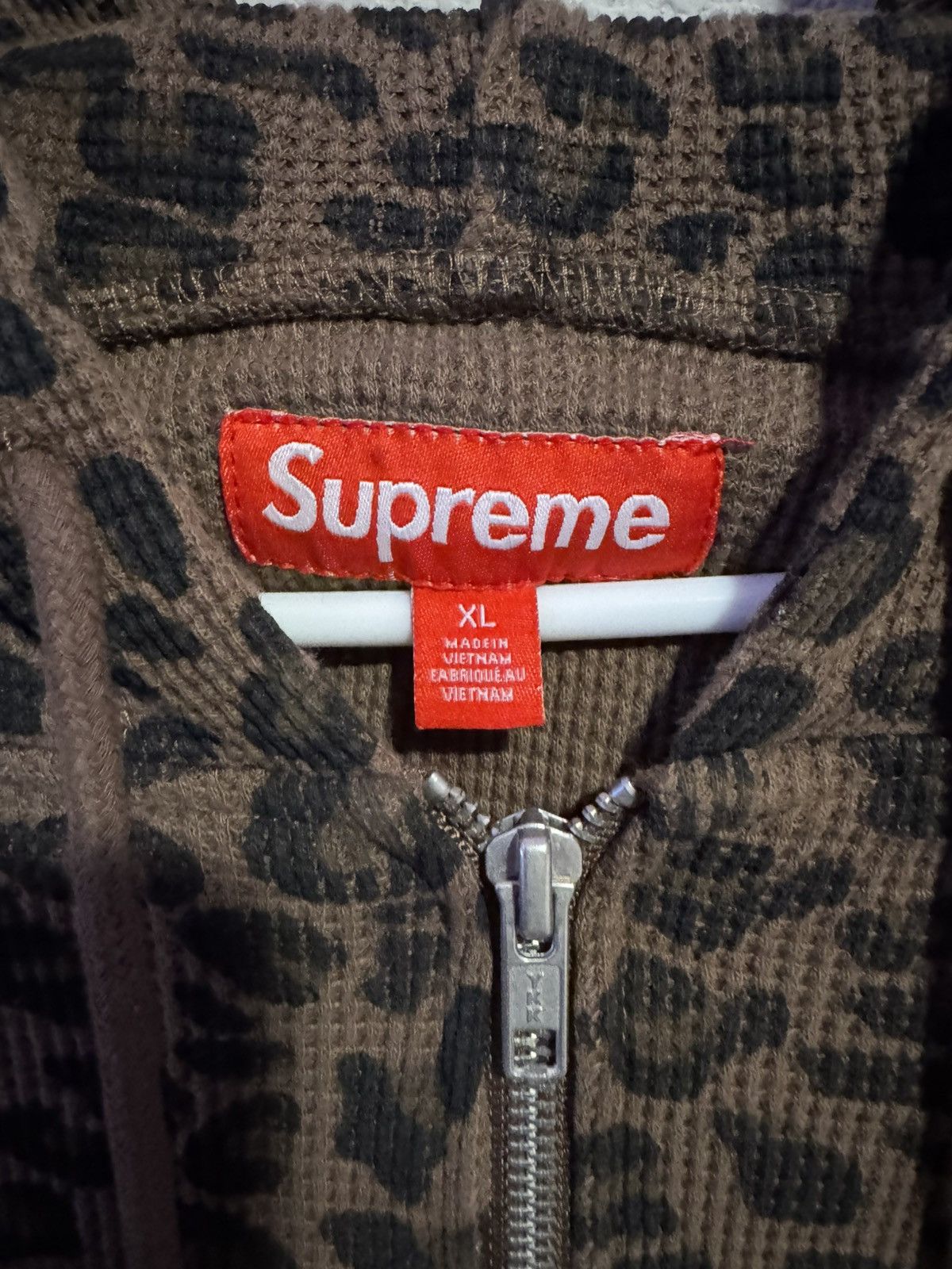 Supreme Supreme Hooded Zip-Up Thermal Leopard Hoodie Size US XL / EU 56 / 4 - 3 Thumbnail
