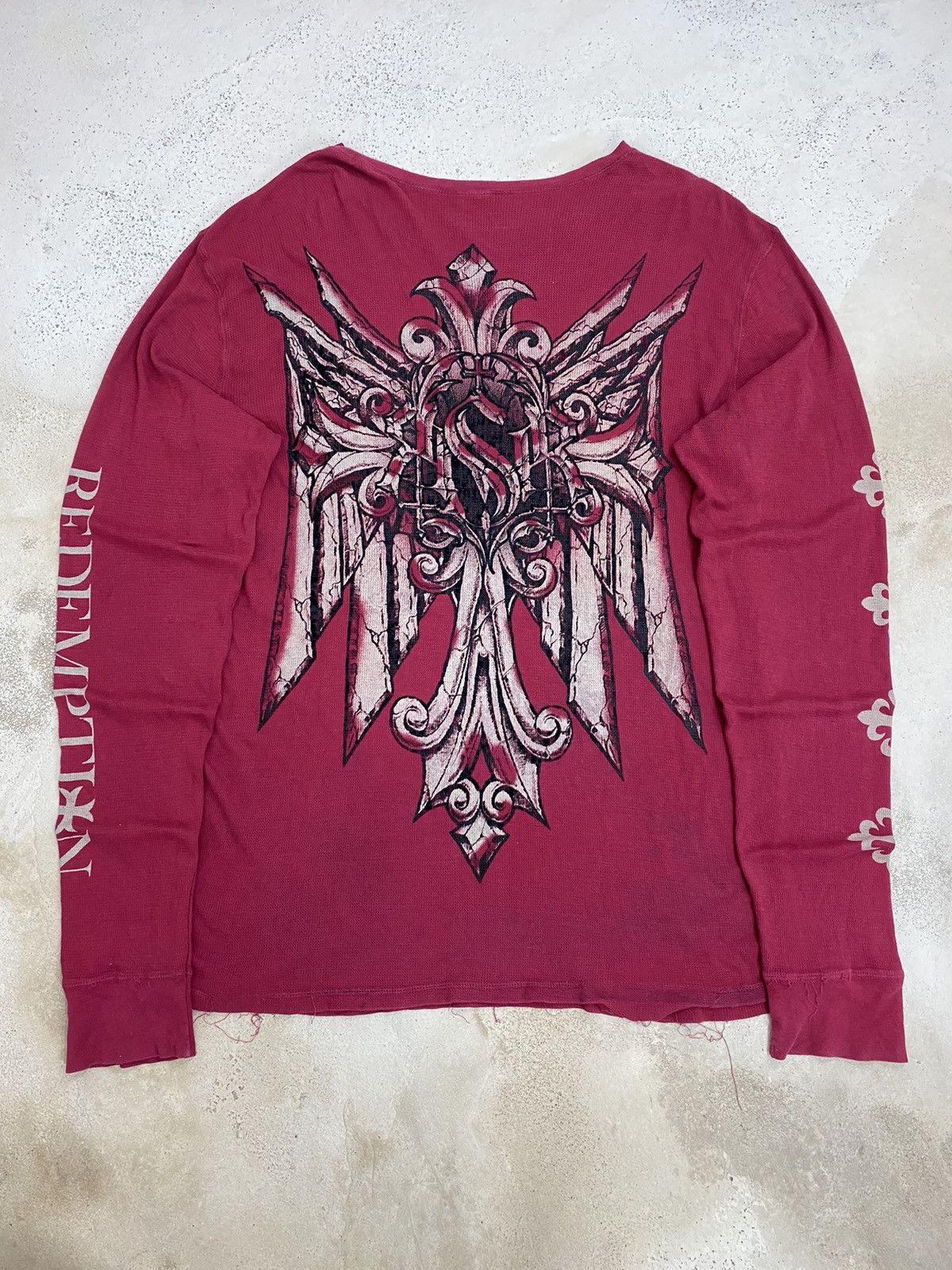 Hysteric Glamour Crazy Y2k Raw State Affliction Cross Long Sleeve Distressed Size US XL / EU 56 / 4 - 1 Thumbnail