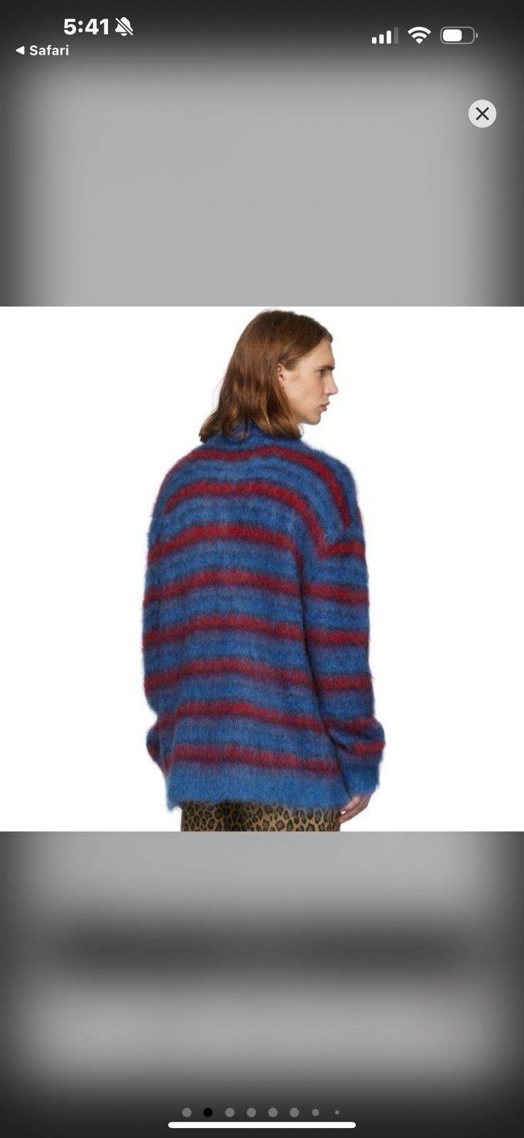 Marni FW19 Marni mohair blue red sweater fuzzy Size US M / EU 48-50 / 2 - 14 Thumbnail