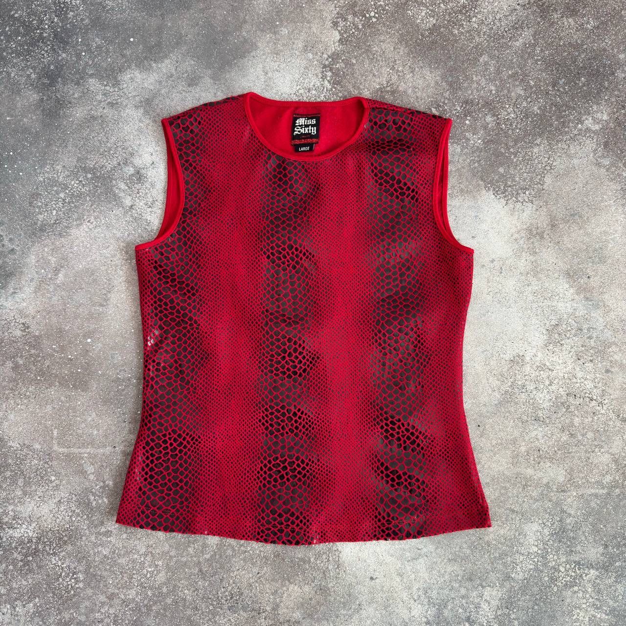 Miss Sixty Luxury Y2K Snake Print Vintage Tank Top