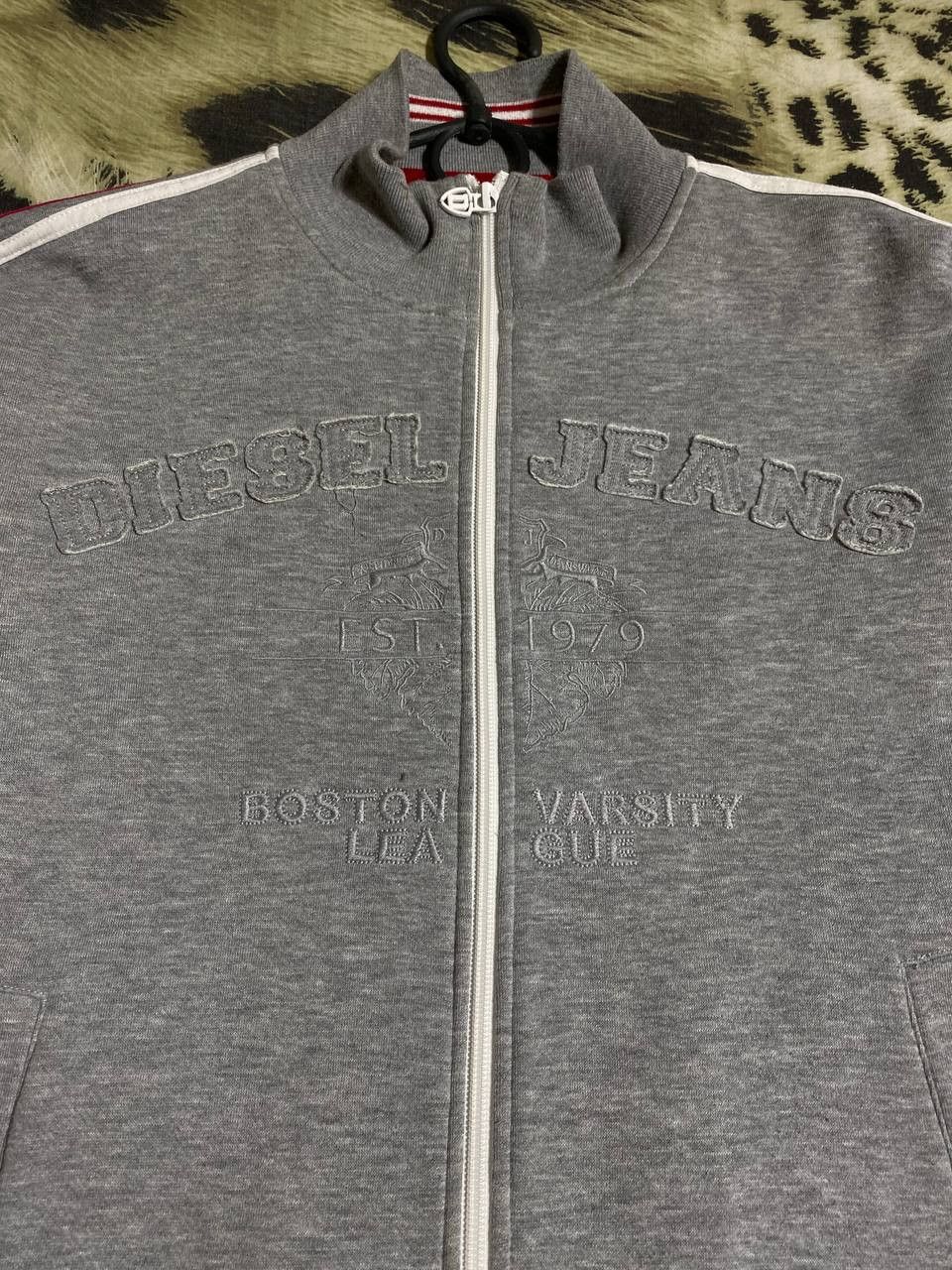 Diesel × Vintage Vintage Y2K Distressed Diesel Big Logo Zip Up Hoodie Size US M / EU 48-50 / 2 - 17 Thumbnail