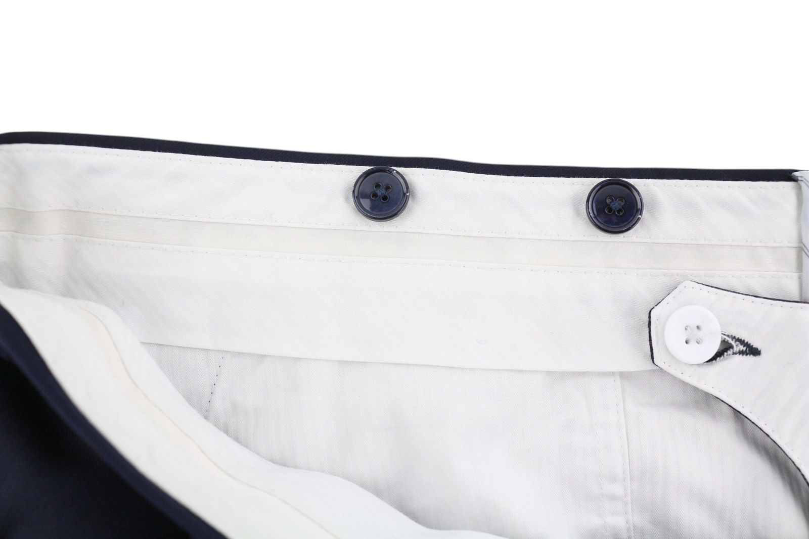 Suitsupply BRESCIA UK48S Dark Blue Wool Slim Zip Trousers 84342 Size 48S - 9 Thumbnail