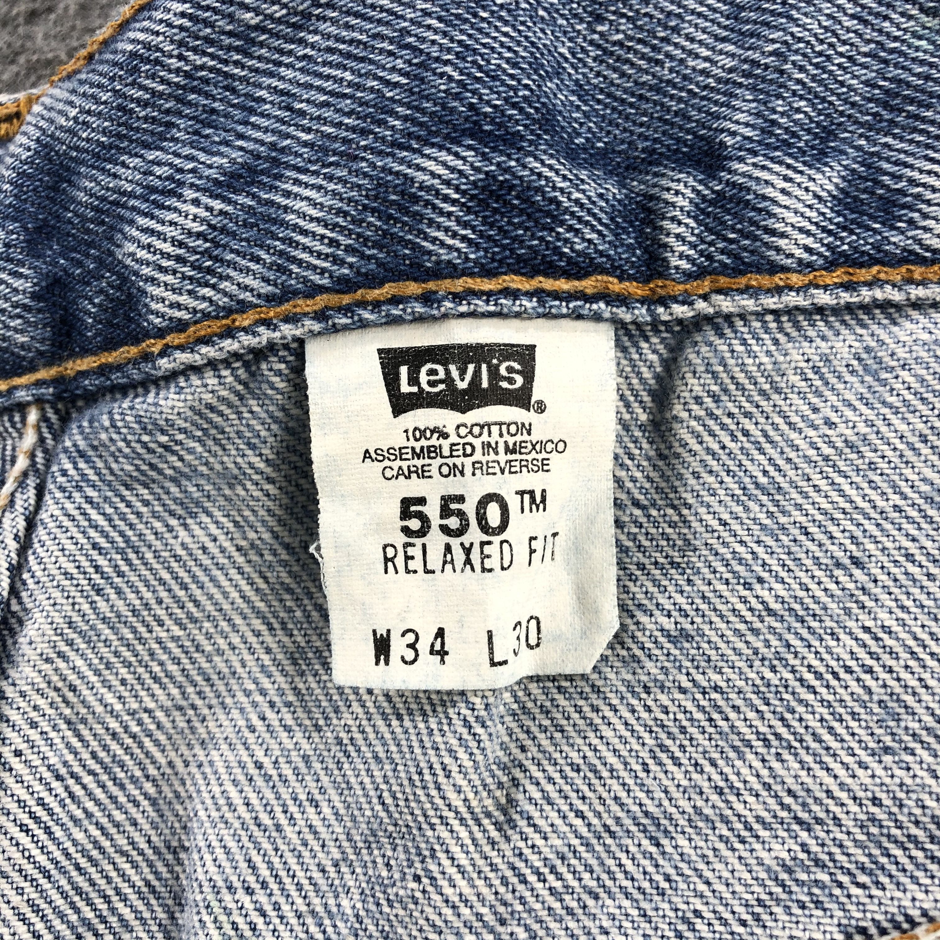 Levi's 90s Vintage Blue Wash Levis 550 Jeans-J2093 Size US 33 - 10 Thumbnail