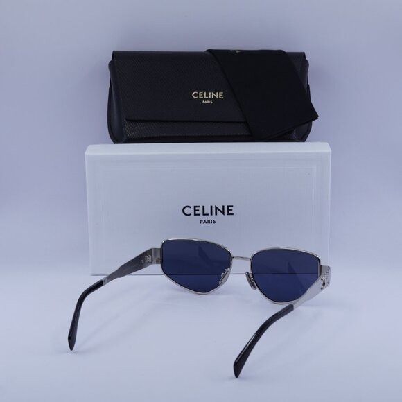 Celine Celine CL40293U 16V Sunglasses Shiny Palladium Geometric Fra Size ONE SIZE - 11 Thumbnail