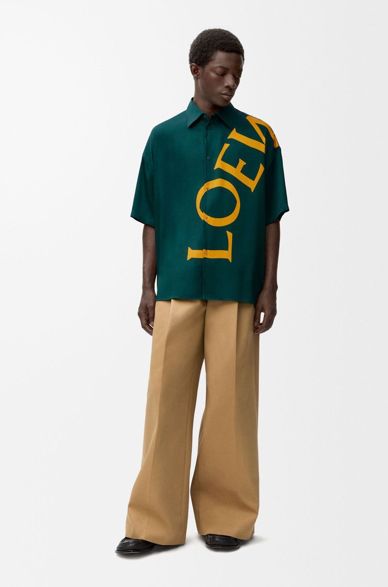 Loewe o1in1g0426 Short Sleeve Shirt in Dark Green Size US M / EU 48-50 / 2 - 2 Thumbnail