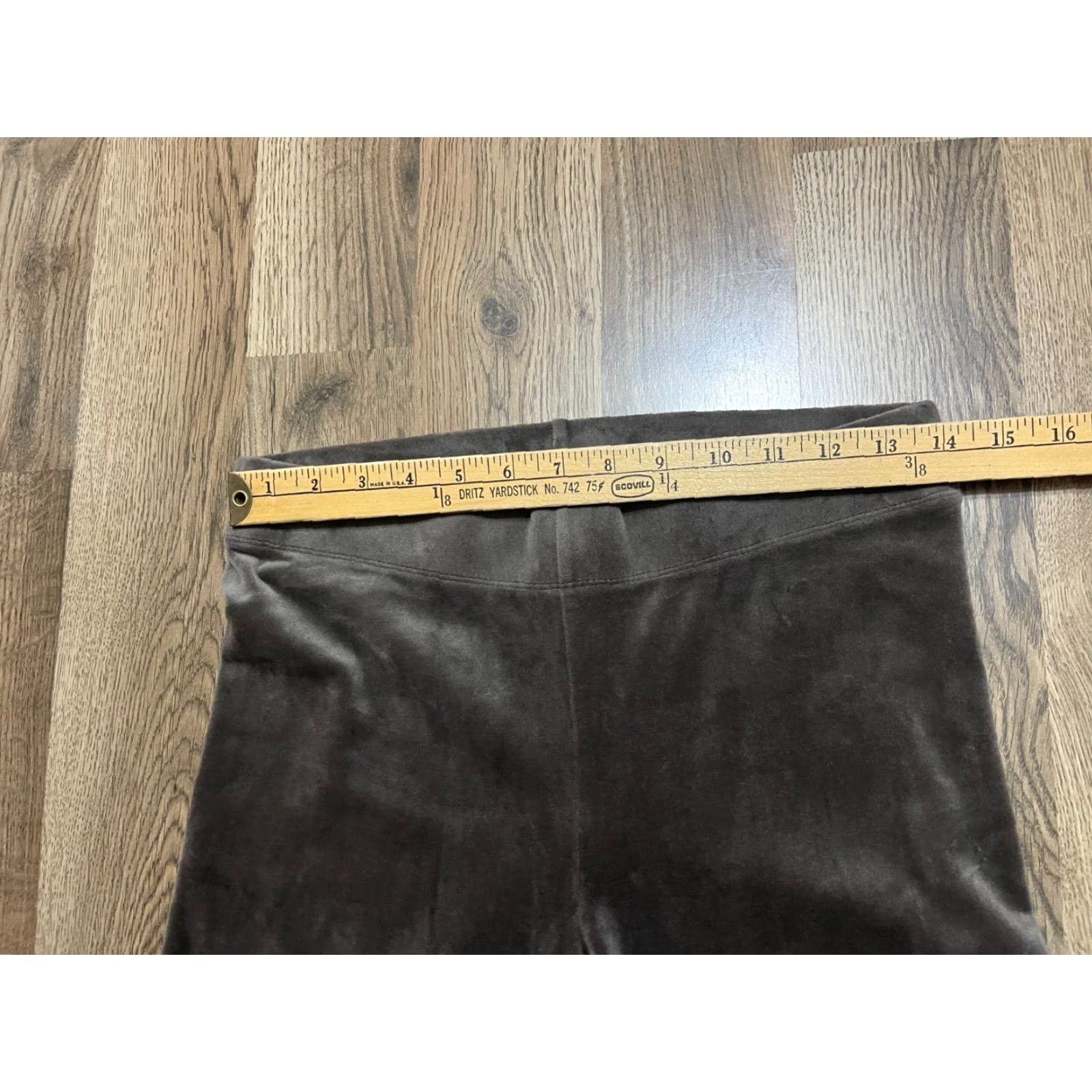 J. Jill J. Jill Pants Women's Medium Tall Gray Velvet Pull On Skinny Size 32" / US 10 / IT 46 - 3 Thumbnail