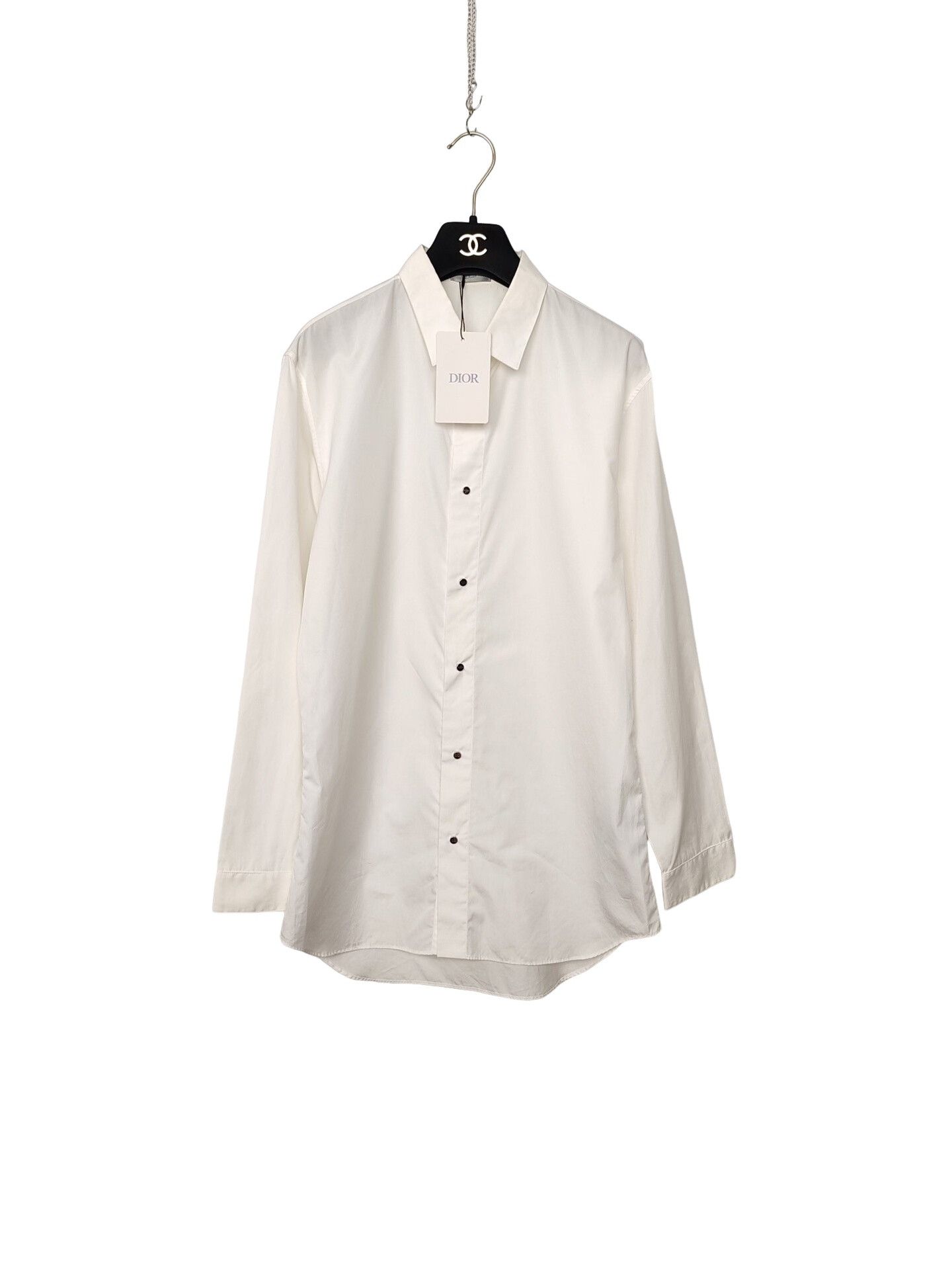 Dior Dior White Button Up Shirt Size M Size US M / EU 48-50 / 2 - 1 Thumbnail