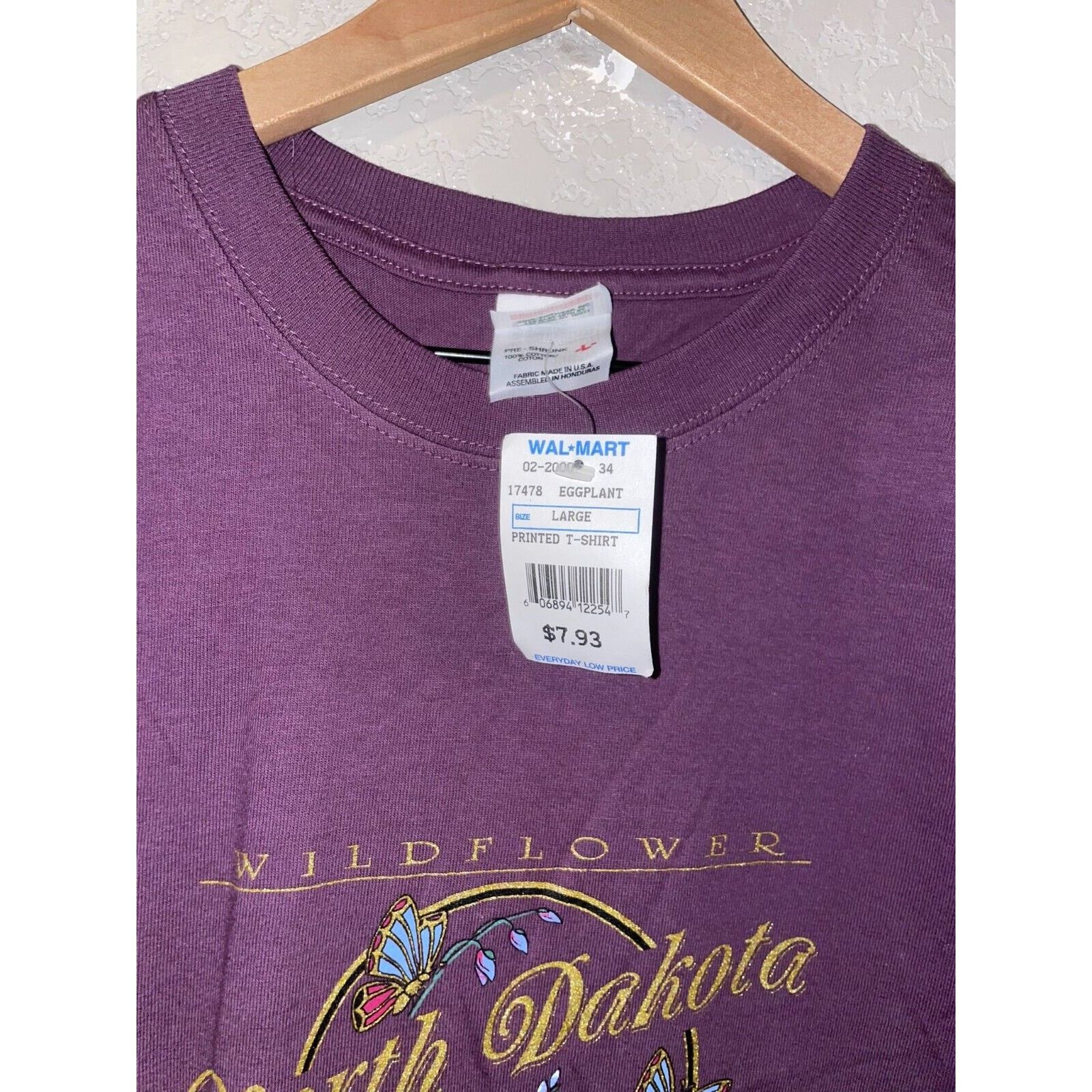 Anvil Vintage North Dakota Shirt Wildflowers Flower Purple 90s VTG Size US L / EU 52-54 / 3 - 6 Thumbnail