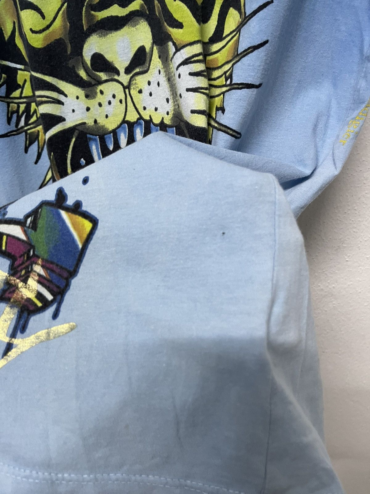 Ed Hardy 2000s ED HARDY CHRISTIAN AUDIGIER OVP DOUBLE LAYER TSHIRT Size US S / EU 44-46 / 1 - 11 Thumbnail