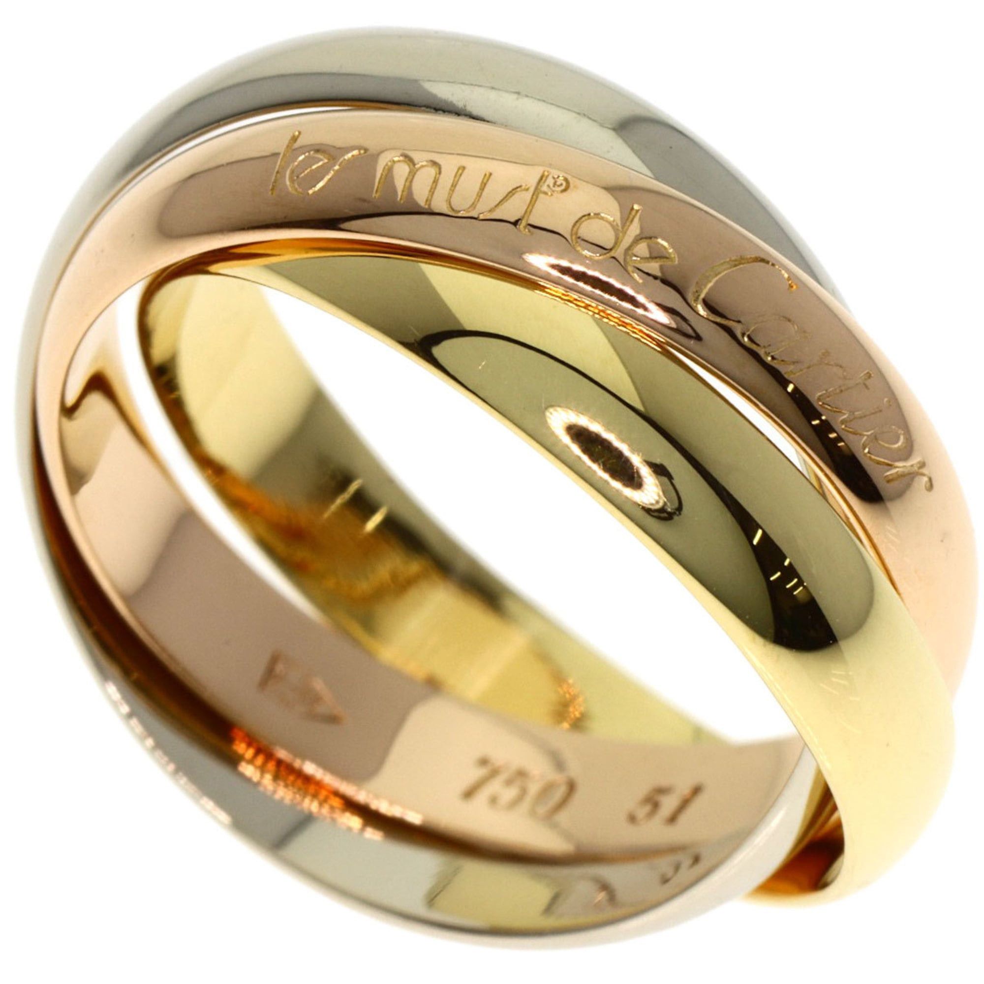 Cartier Cartier Trinity #51 Ring - 18K Yellow Gold/18K Pink White Gold Women's CARTIER Size ONE SIZE - 1 Thumbnail