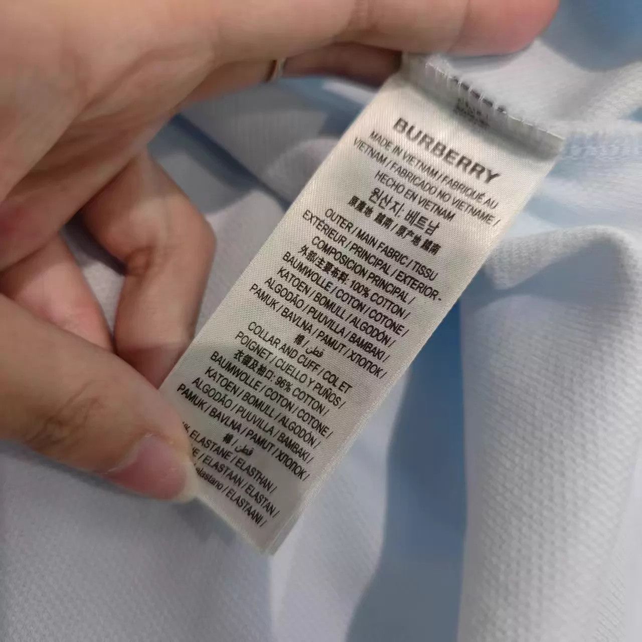 Burberry Burberry Blue Embroidered Polo Shirt XS Size US XS / EU 42 / 0 - 5 Thumbnail