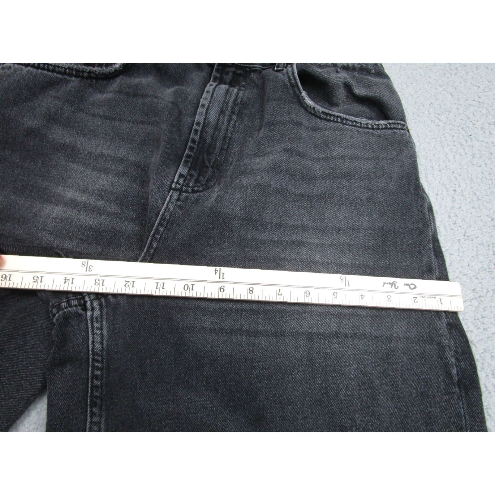 Bdg BDG Skater Baggy Jeans Womens 31x30 Black Wide-Leg Y2K 90s Grunge Skatewear Distressed Size 24" / US 00 / IT 34 - 7 Thumbnail