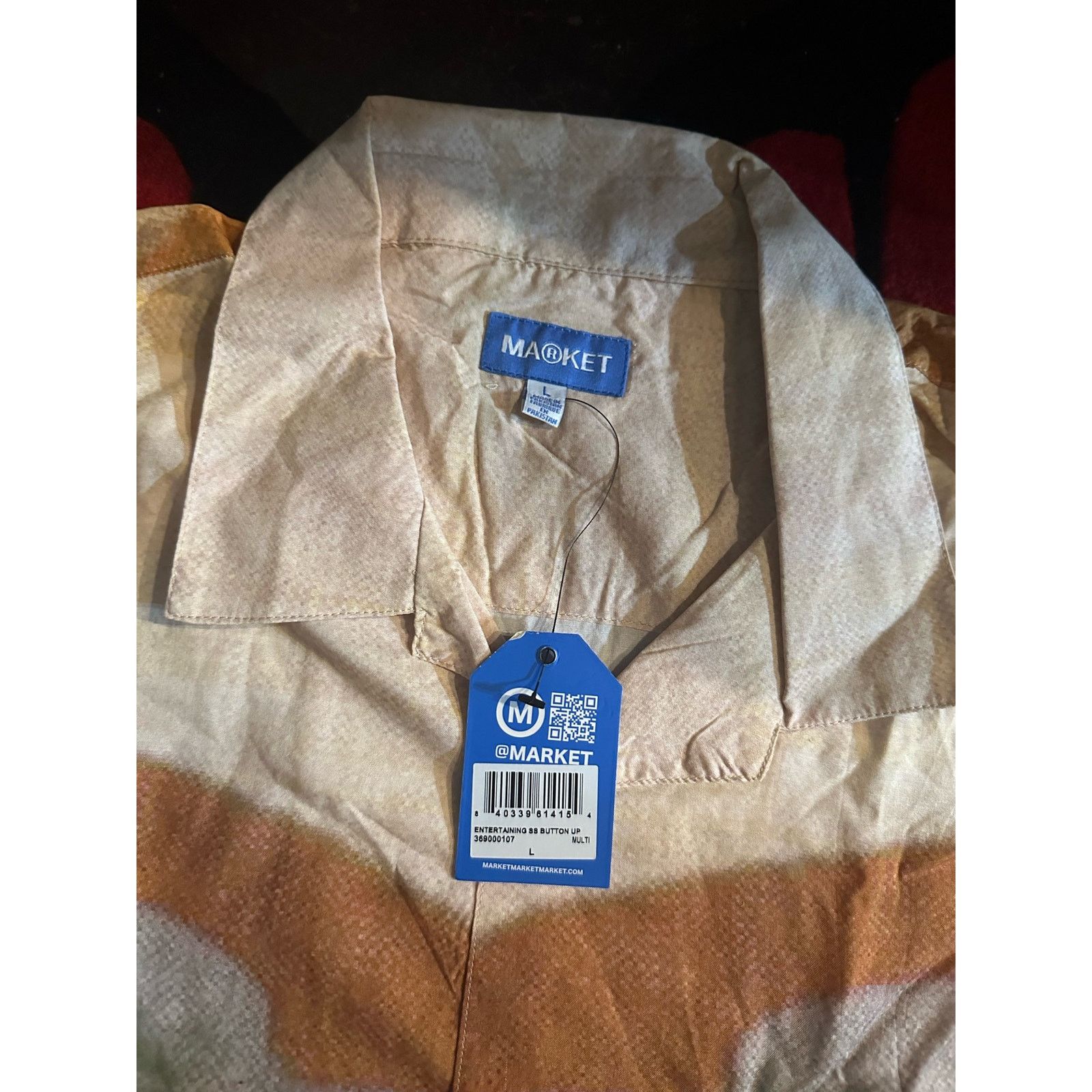 Market Chinatown Market Entertaining SS Button Up Men’s Msrp $100 Size US L / EU 52-54 / 3 - 6 Thumbnail