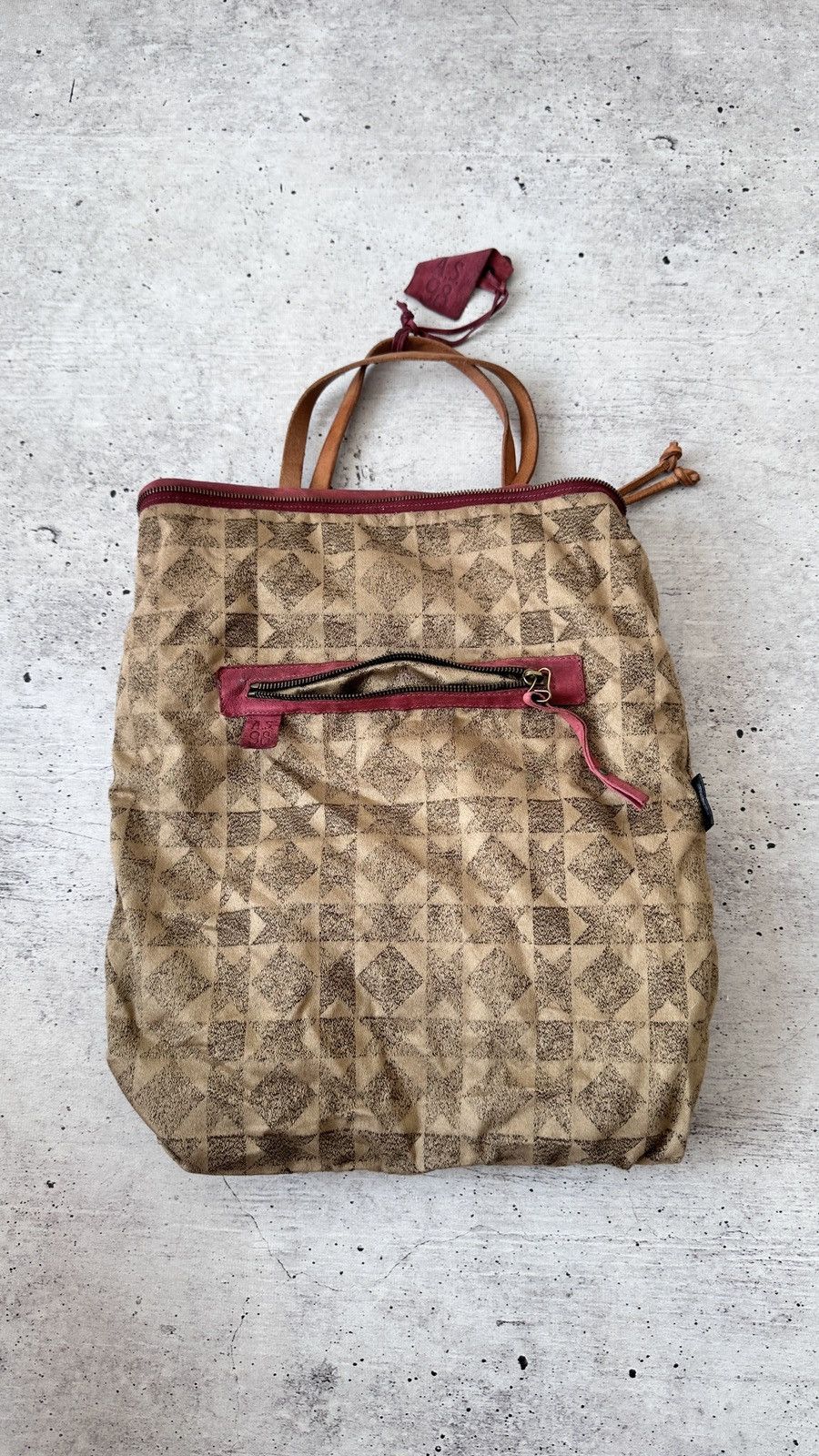 A.S.98 AS98 Leather Hobo Bag Foldover Large Slouchy Tote Oxblood Size ONE SIZE - 14 Thumbnail
