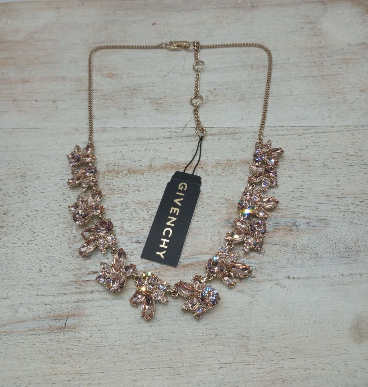 Givenchy GIVENCHY WMNS GOLD-TONE CRYSTAL CLUSTER NECKLACE—NWT Size ONE SIZE - 1 Thumbnail
