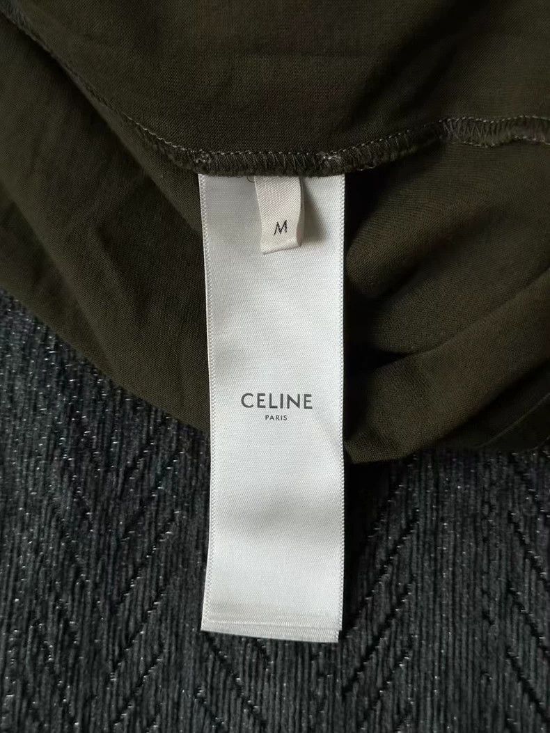 Celine Celine Green Logo Short Sleeve TShirt Size US M / EU 48-50 / 2 - 4 Thumbnail
