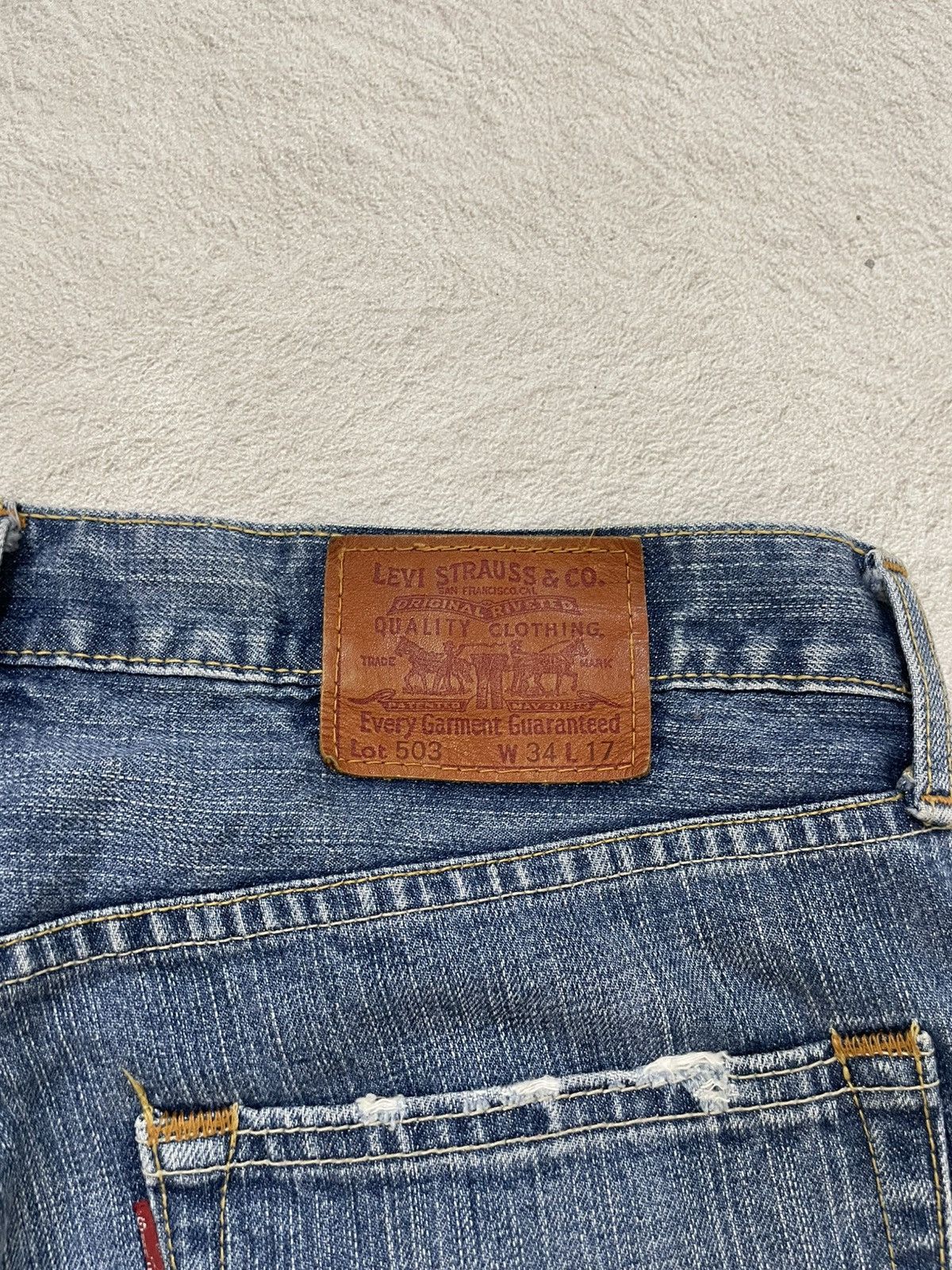 Kapital 2000s Japan Jorts Distressed Denim Ripped Jeans Ifsix LGB Size US 34 / EU 50 - 8 Thumbnail