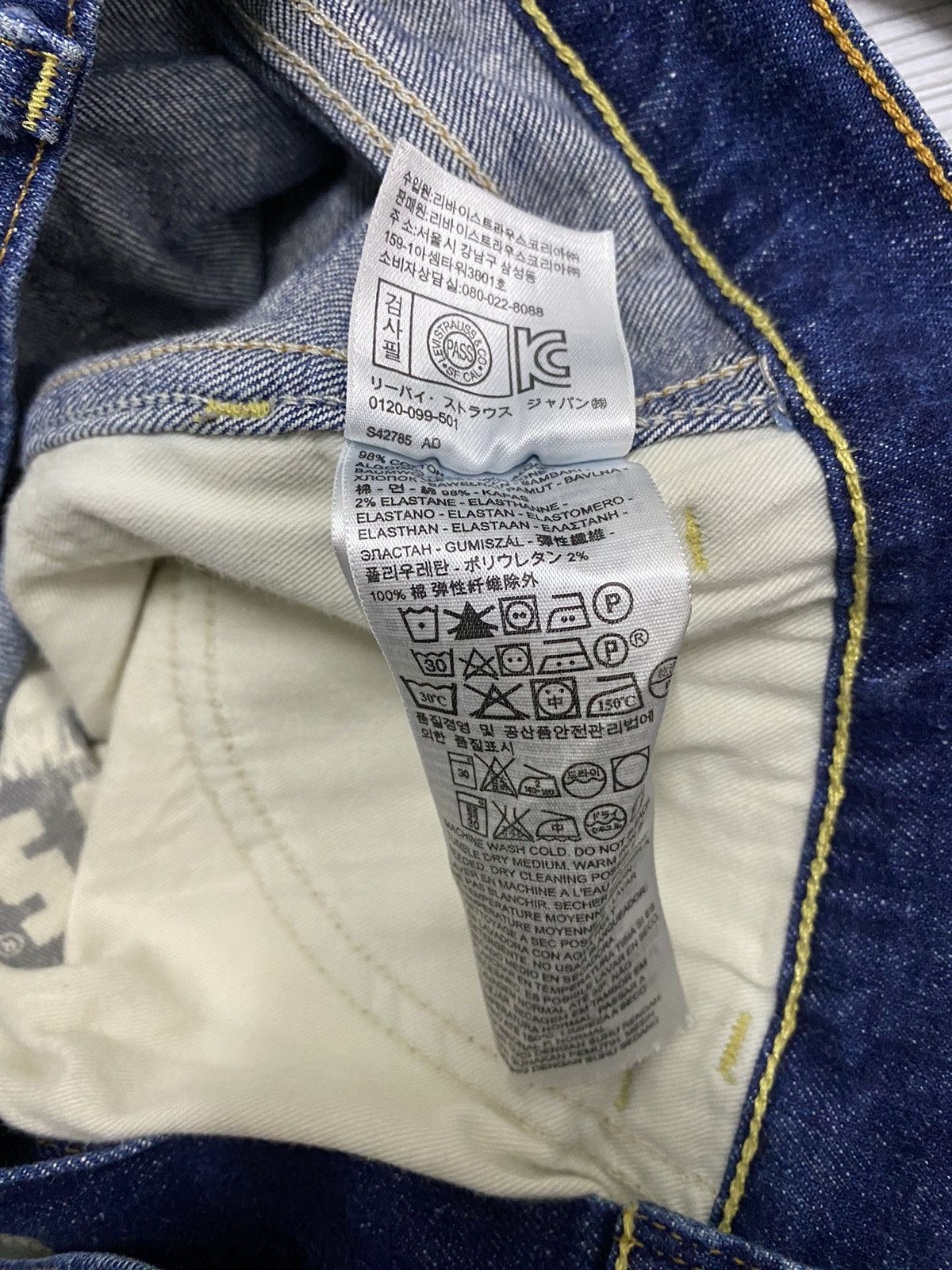 Levi's Levis Big E 605 Orange Tag Distressed Straight Cut Size US 29 - 11 Thumbnail