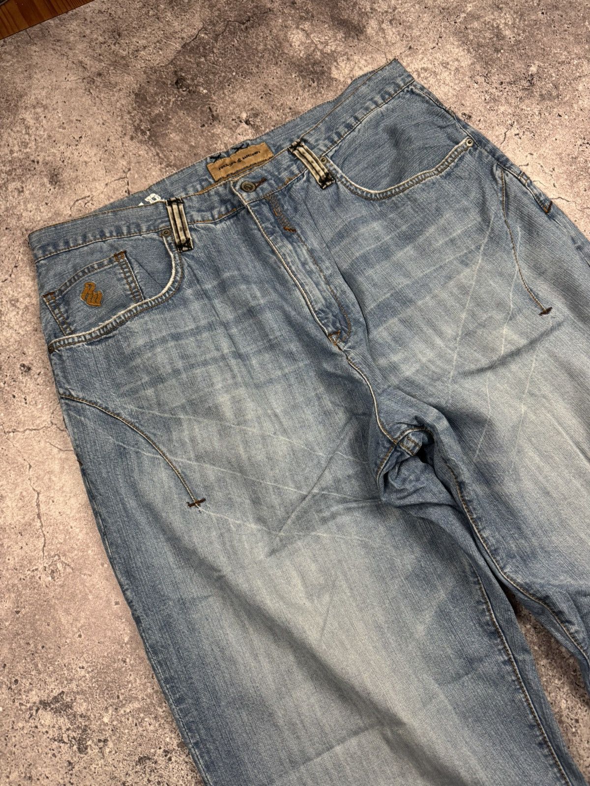 Rocawear Vintage Rocawear Y2K Distressed Baggy Jeans Skate Jnco Y2K Size US 38 / EU 54 - 4 Thumbnail