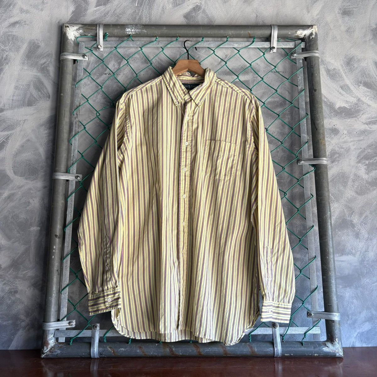 Polo Ralph Lauren Polo Ralph Lauren Button Down Shirt Yellow Striped Pocket Size US XL / EU 56 / 4 - 1 Thumbnail