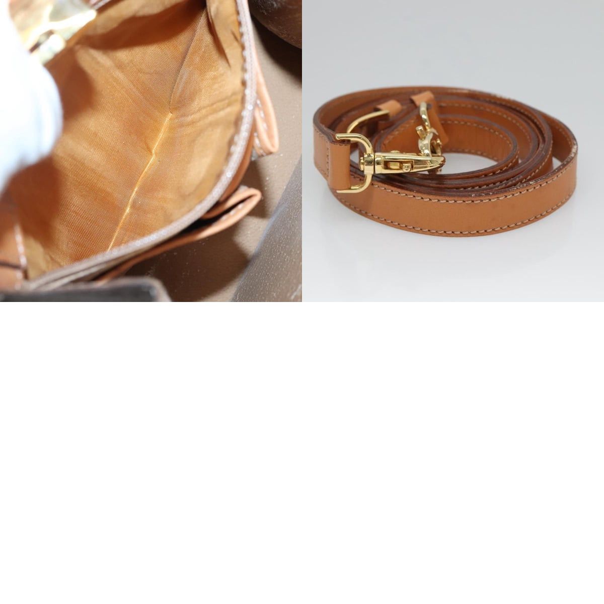 Celine CELINE Macadam Canvas Hand Bag Pvc Leather Brown Gold Size ONE SIZE - 12 Thumbnail