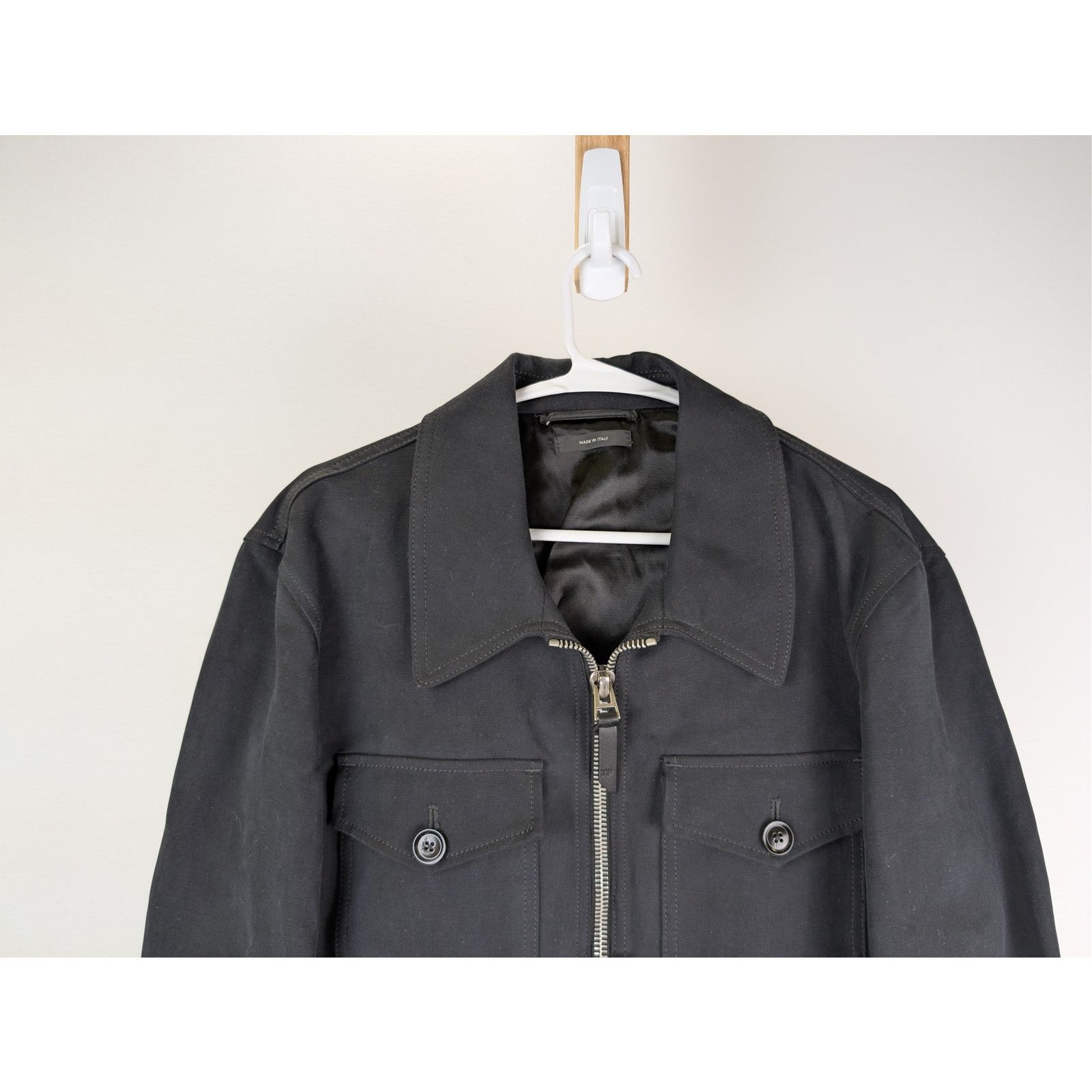 Tom Ford o1rshd1 CC20 Cotton Twill Trucker Jacket in Black Size US M / EU 48-50 / 2 - 3 Thumbnail
