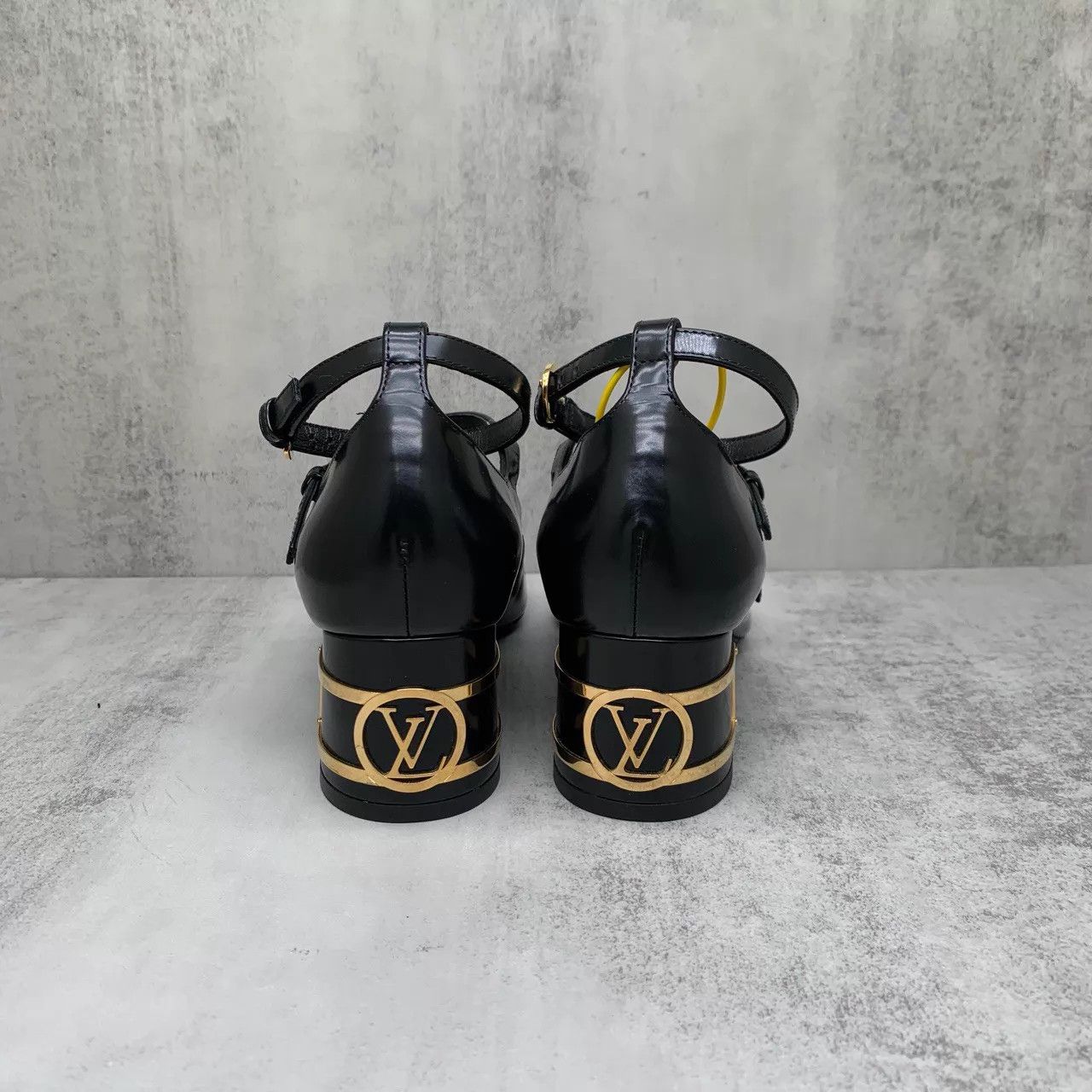 Louis Vuitton LV Black Mary Jane Heels 37.5 New Boxed Sample Size US 7 / IT 37 - 5 Thumbnail