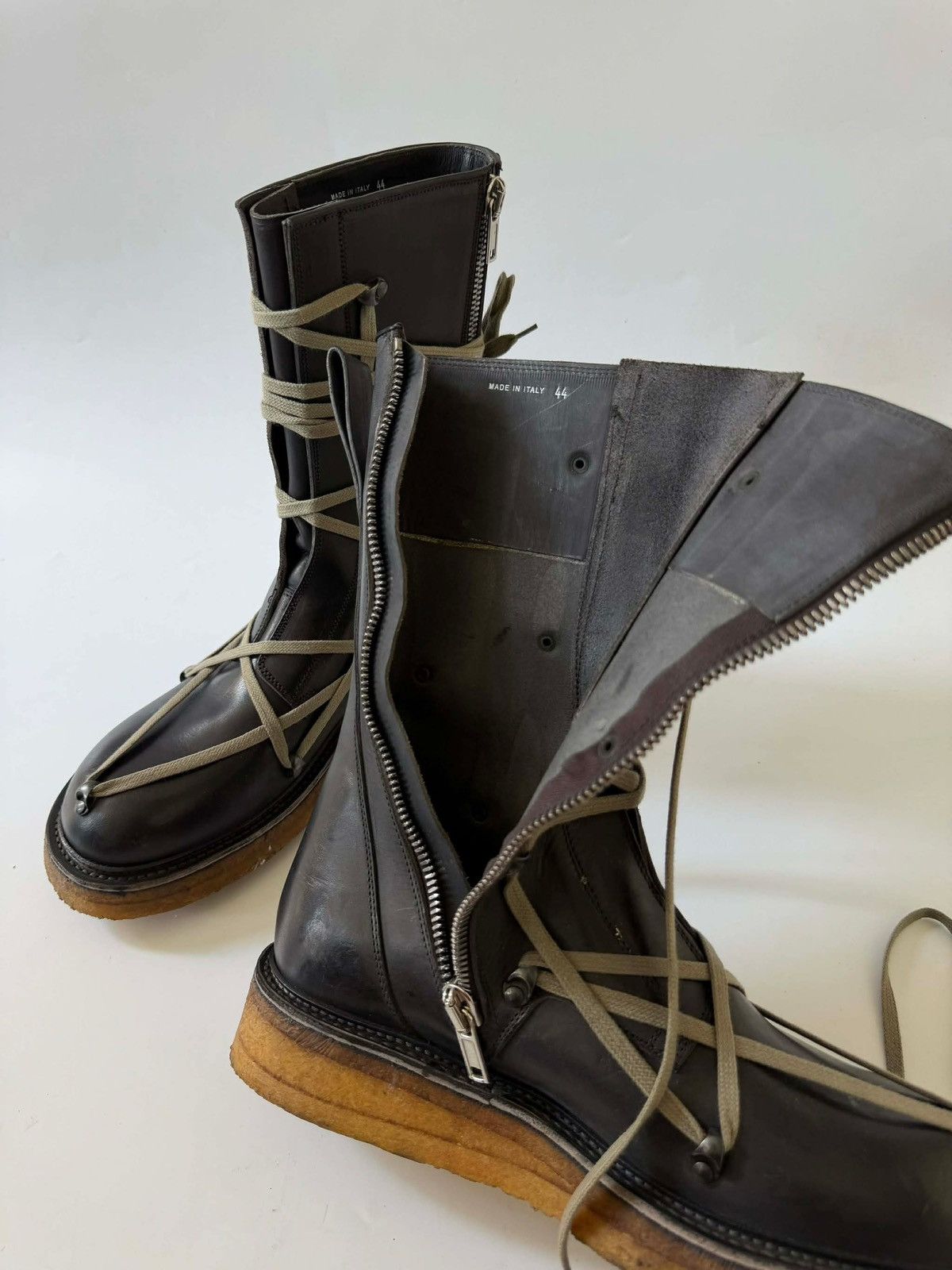 Rick Owens Rick Owens Black Lace-Up Creeper Boots Size US 11 / EU 44 - 5 Thumbnail