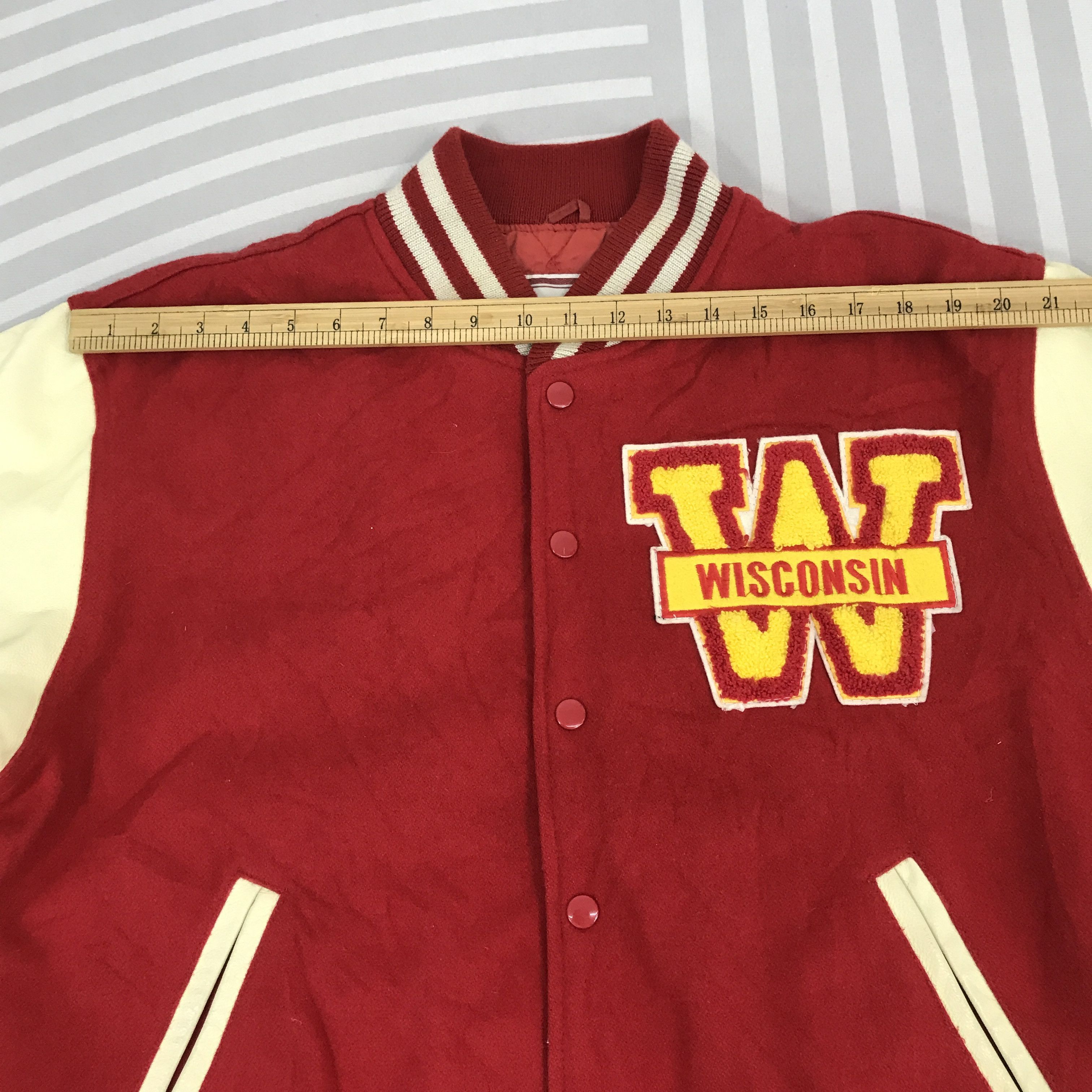 Japanese Brand × Vintage Vintage Winconsin Snap Button Varsity Jacket Size US L / EU 52-54 / 3 - 6 Thumbnail