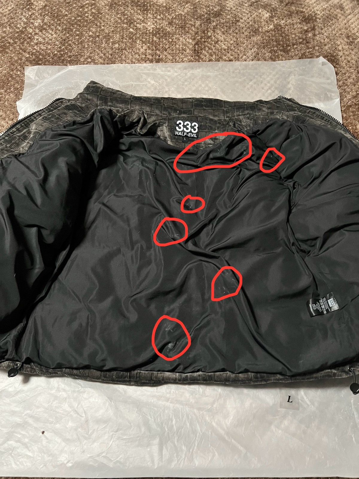 Half Evil HALF EVIL - 333 PUFFER (BLACK/GREY) LARGE Size US L / EU 52-54 / 3 - 6 Thumbnail