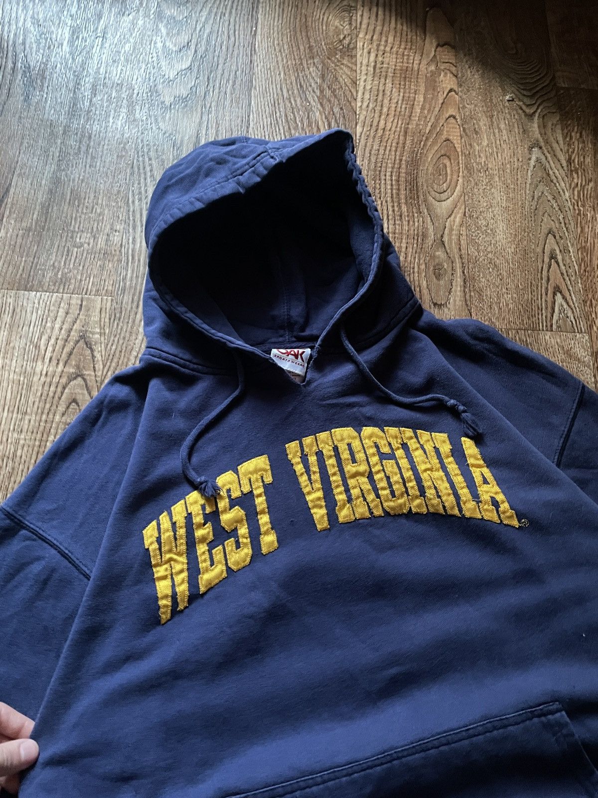 Vintage Vintage Y2K West-Virginia University Hoodie Distressed Size US XL / EU 56 / 4 - 2 Thumbnail