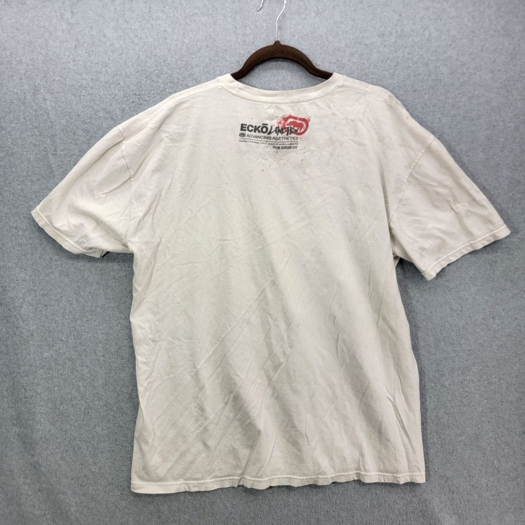 Ecko Unltd. Ecko Unltd Shirt Adult XL White Short Sleeve Crew Neck Distressed Vintage Men Tee Size US XL / EU 56 / 4 - 5 Thumbnail